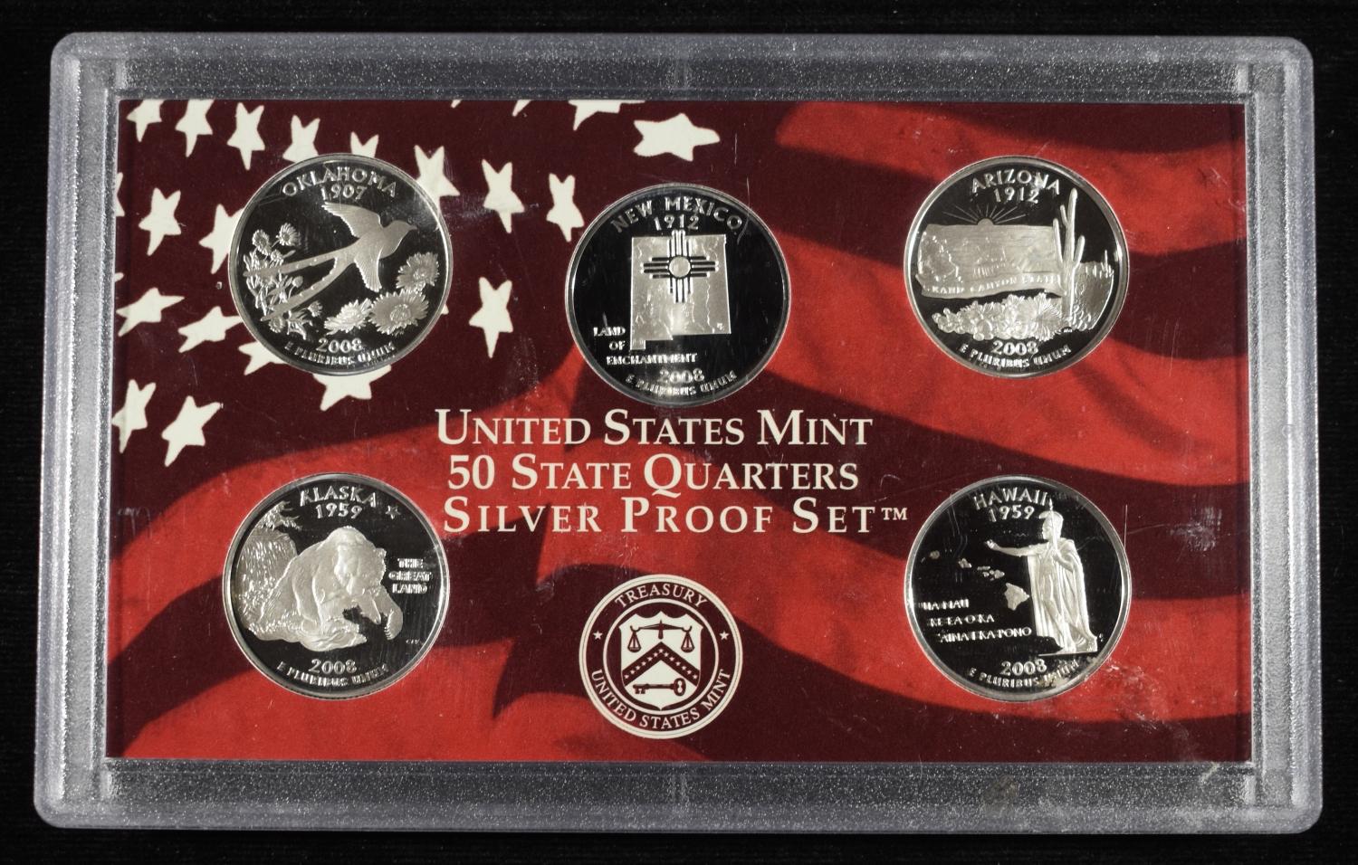2008 U.S. SILVER QUARTERS PROOF SET