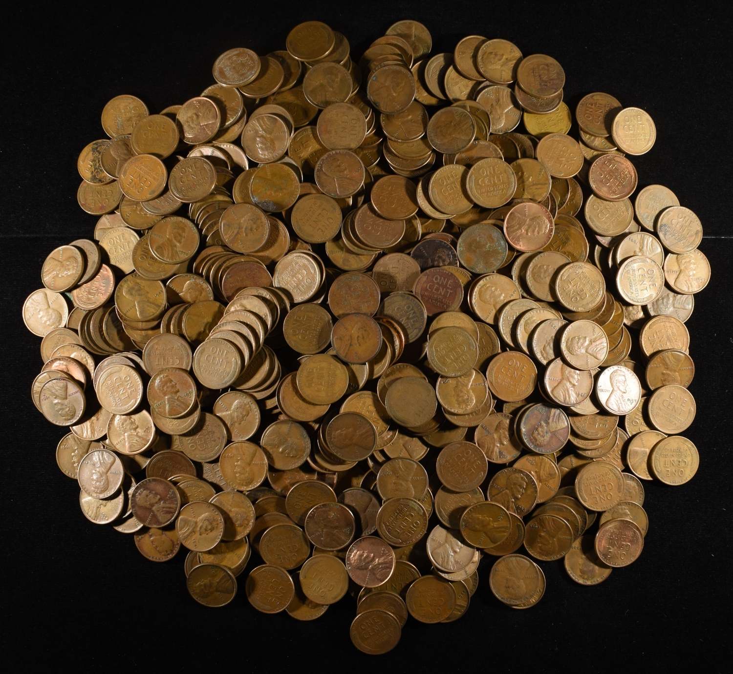 (500) WHEAT CENTS: MIXED DATES