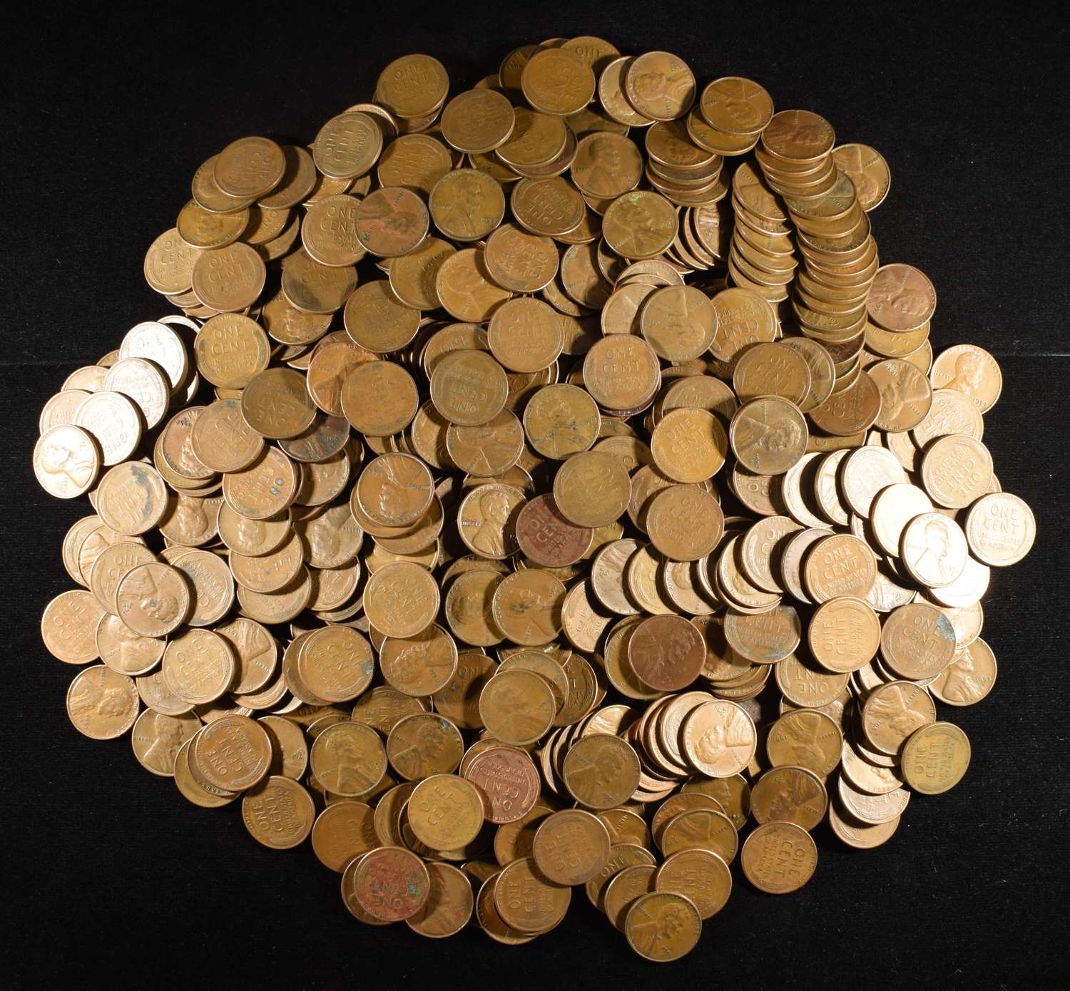 (497) 50'S 'S' MINT WHEAT CENTS