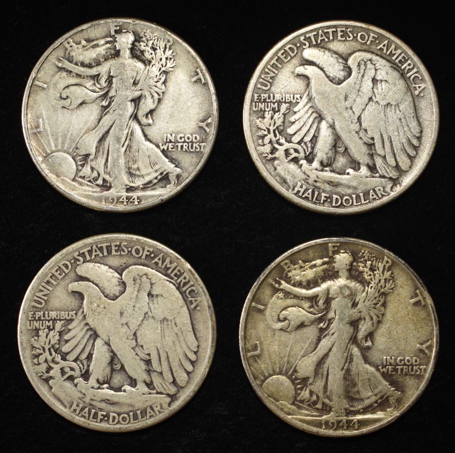 (10) 90% SILVER WALKING LIBERTY HALF DOLLARS