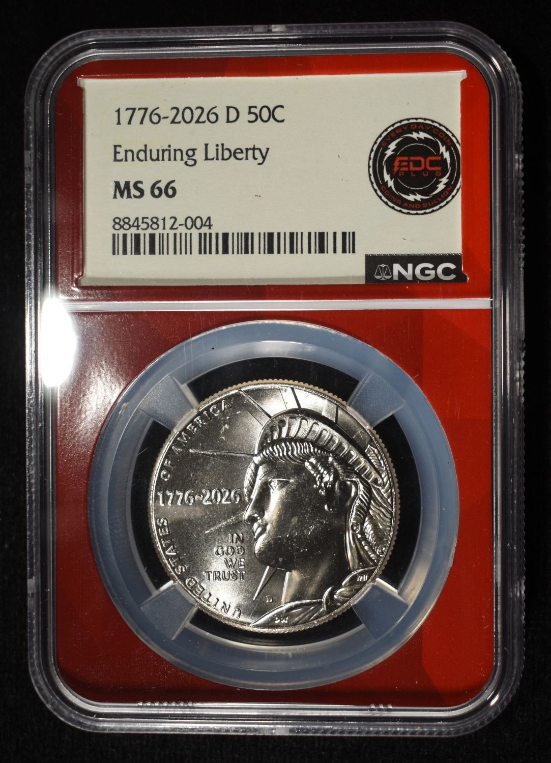1776-2026-D 50C ENDURING LIBERTY NGC MS66