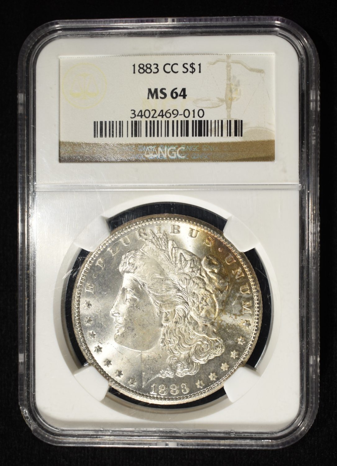 1883-CC MORGAN DOLLAR NGC MS-64