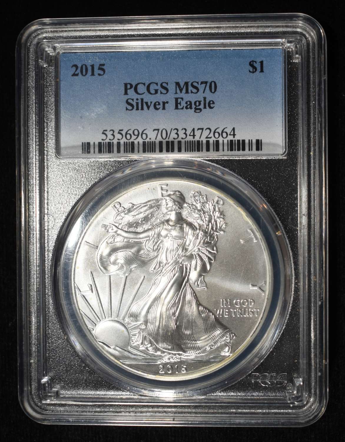 2015 AMERICAN SILVER EAGLE PCGS MS70