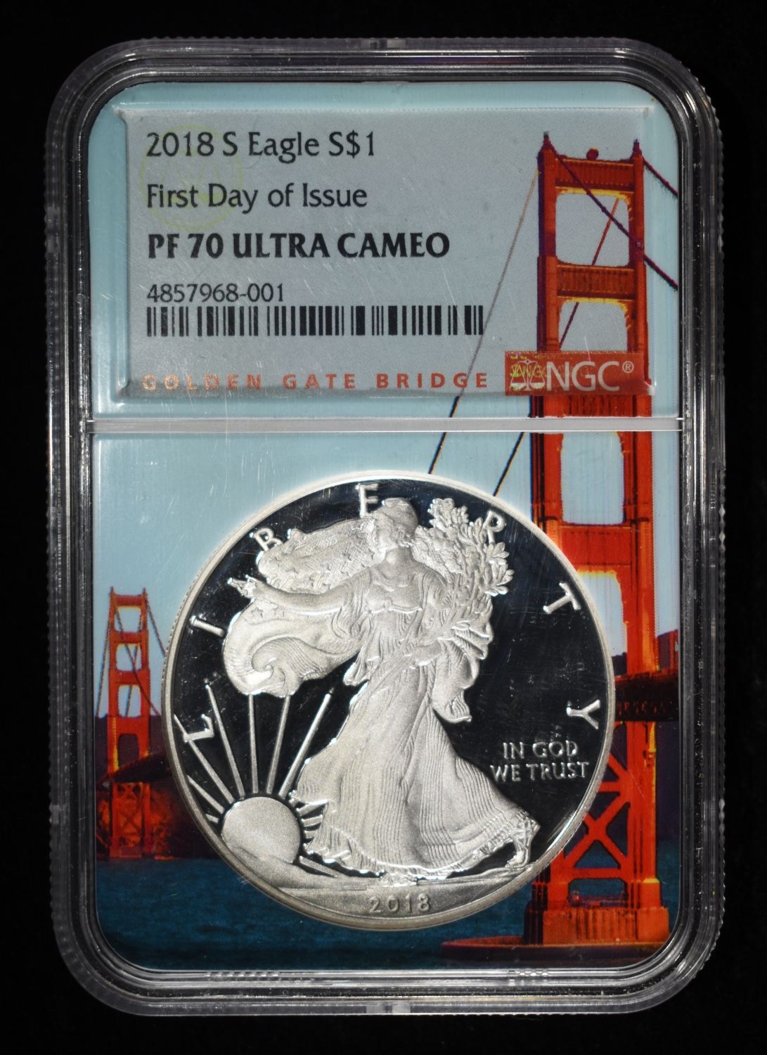 2018-S AMERICAN SILVER EAGLE NGC PF70 UCAM FDI