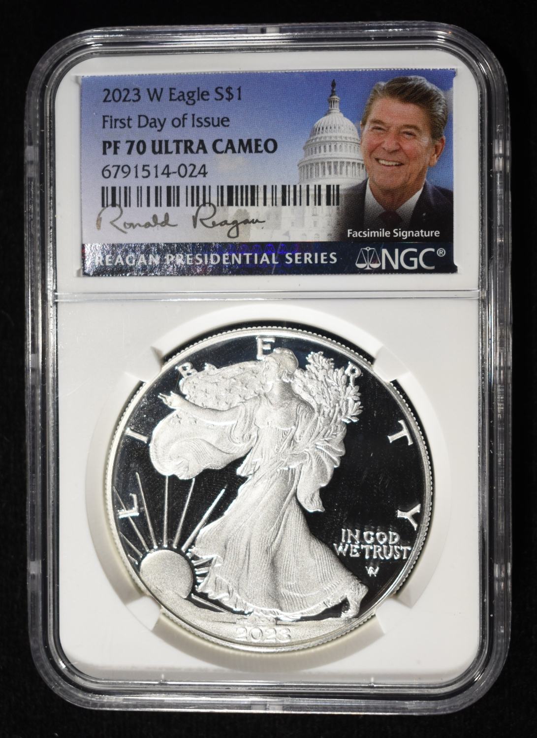 2023 W AMERICAN SILVER EAGLE PF 70 ULTRA CAMEO NGC