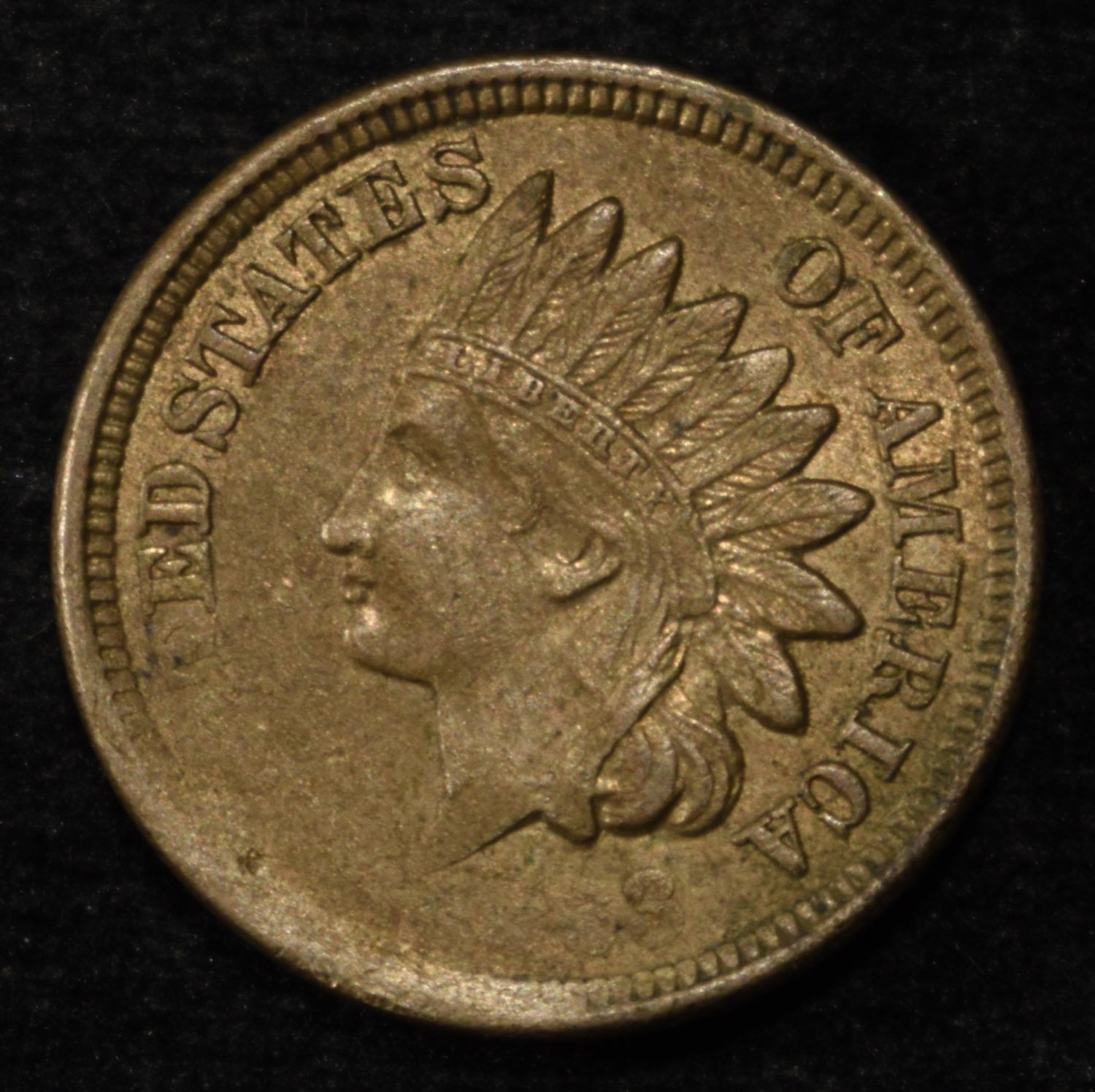 1863 INDIAN CENT STRUCK THROUGH ERROR