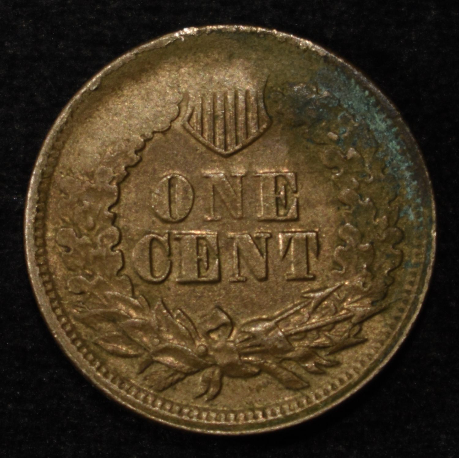 1863 INDIAN CENT STRUCK THROUGH ERROR
