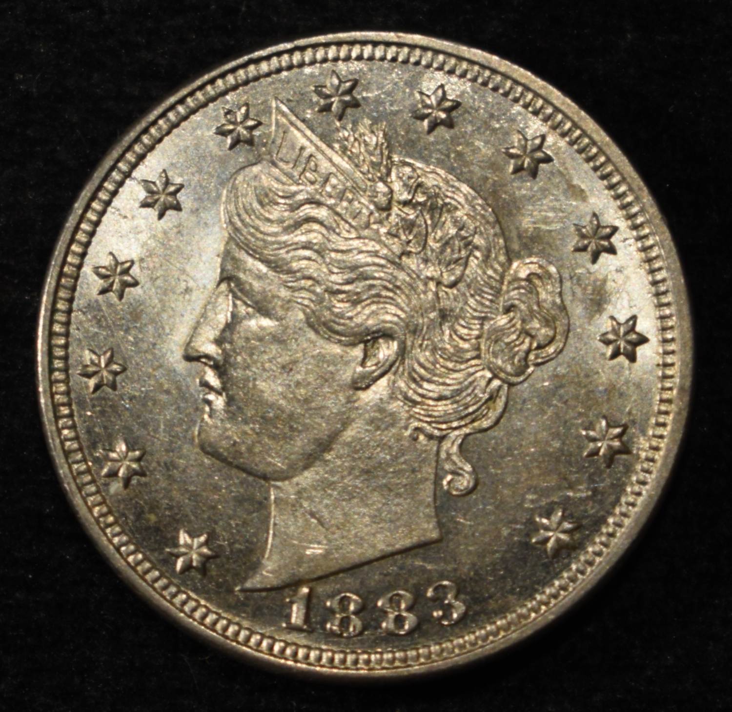 1883 NO CENTS LIBERTY NICKEL GEM BU
