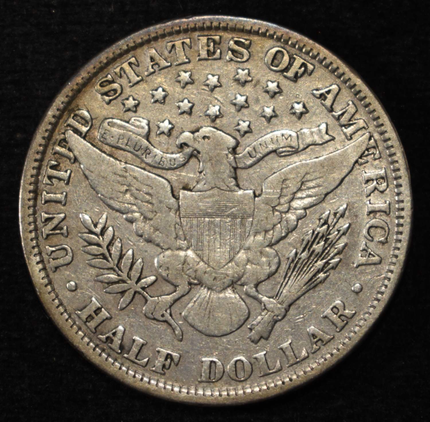 1898 BARBER HALF DOLLAR VF