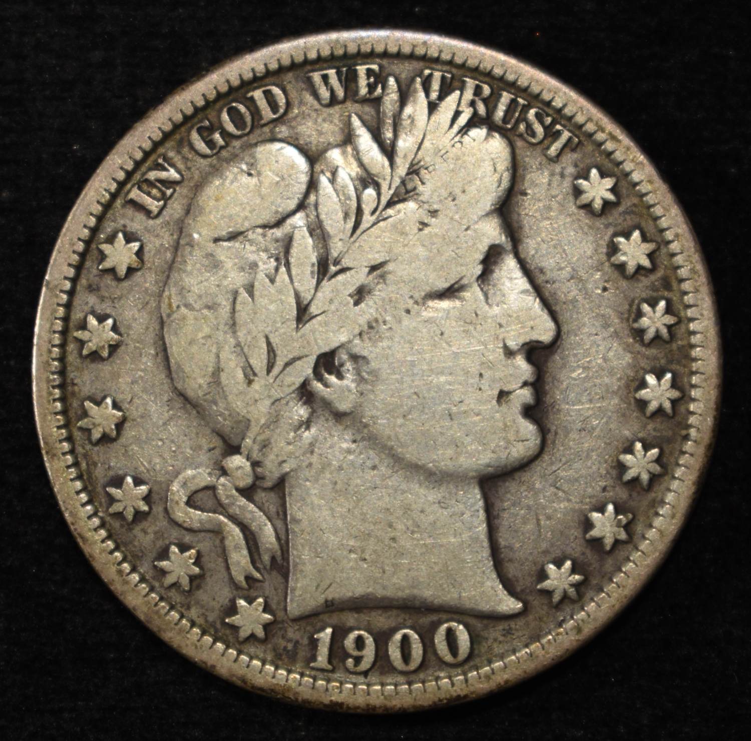 1900-S BARBER HALF DOLLAR FINE