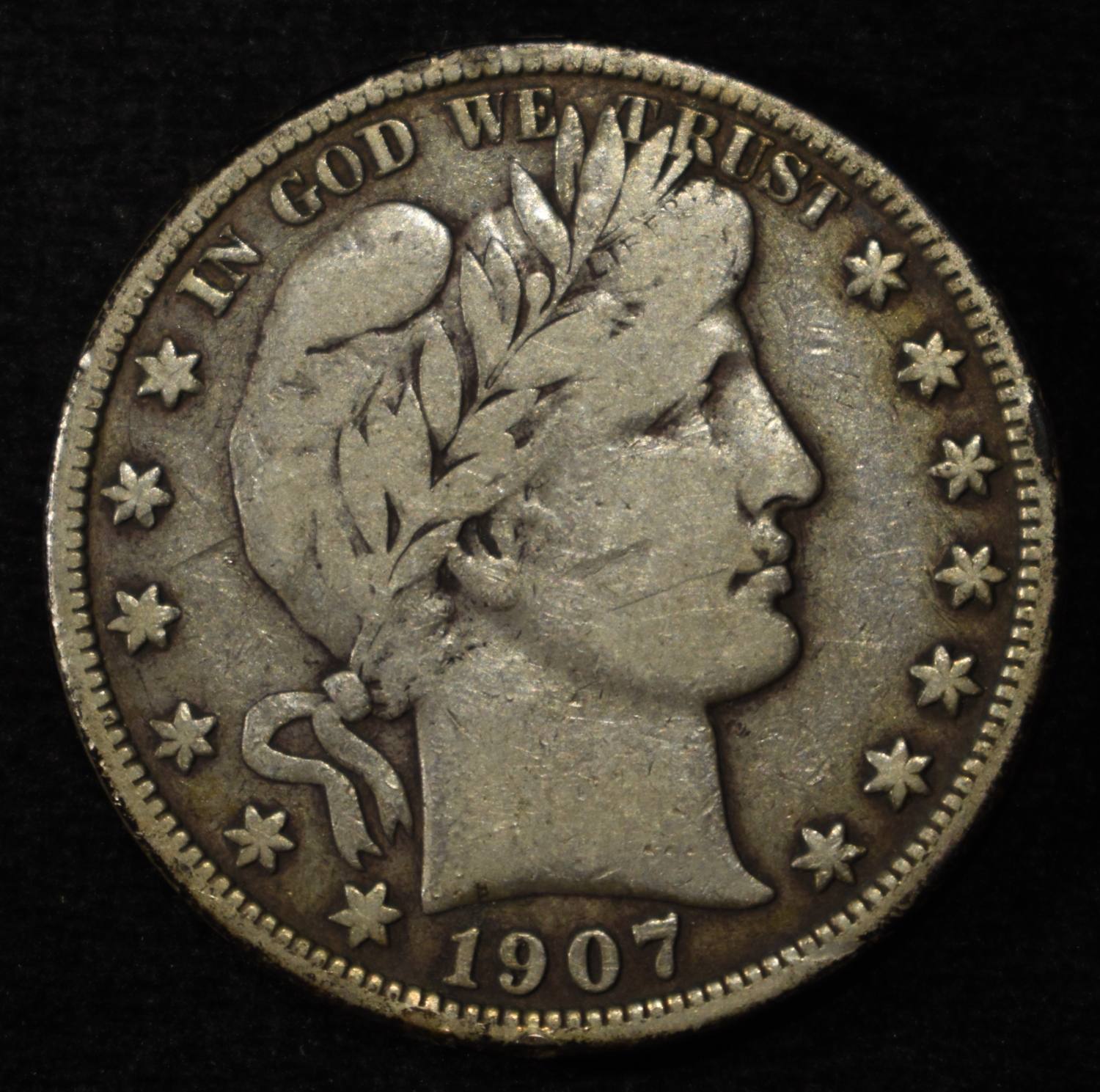 1907-O BARBER HALF DOLLAR F/VF