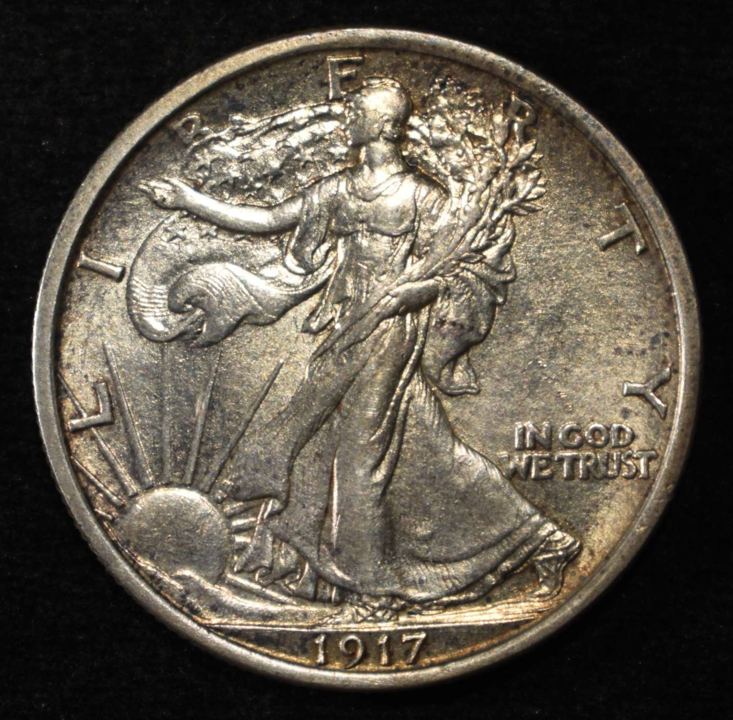 1917 WALKING LIBERTY HALF DOLLAR BU