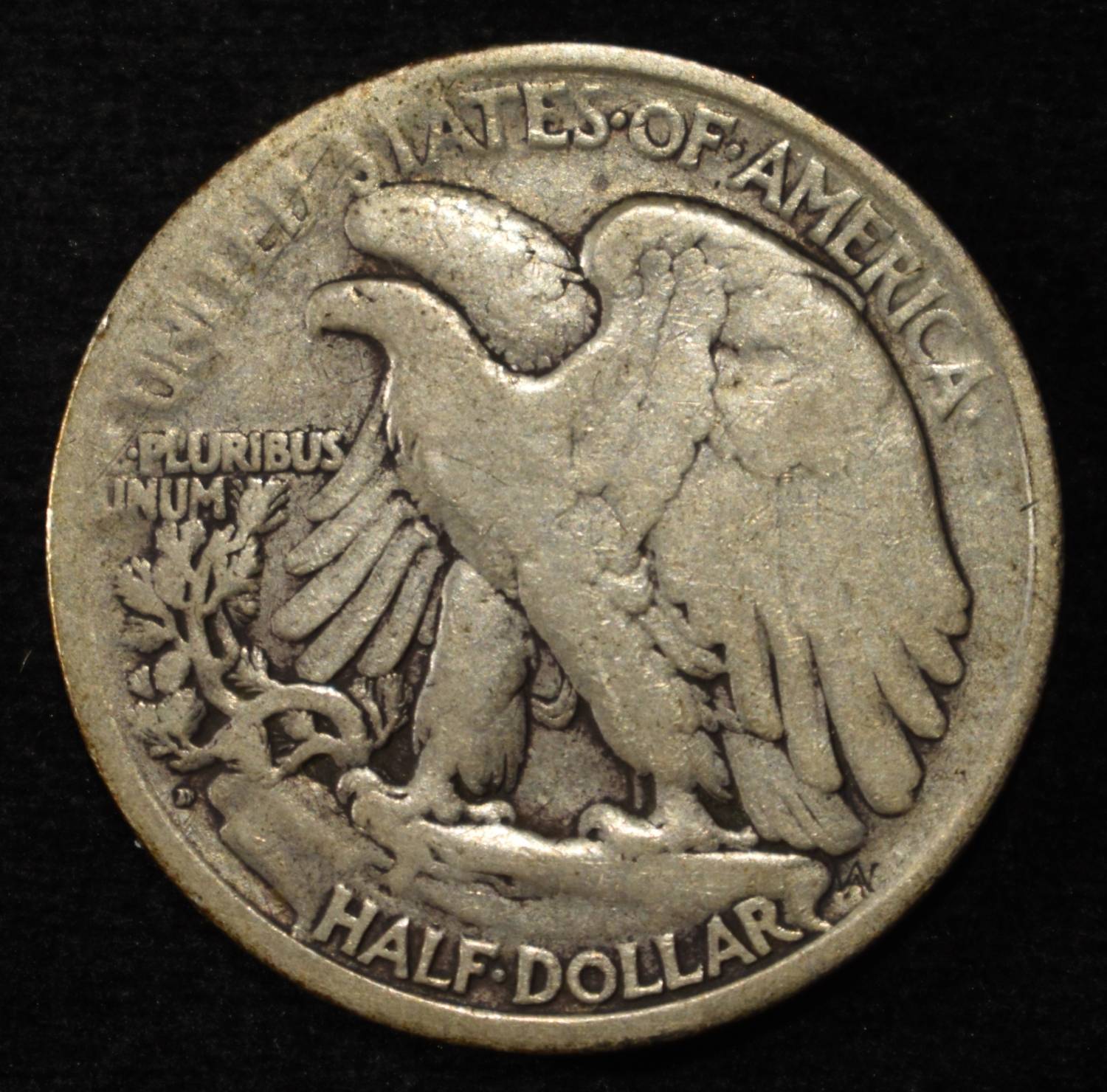 1920-D WALKING LIBERTY HALF DOLLAR VG