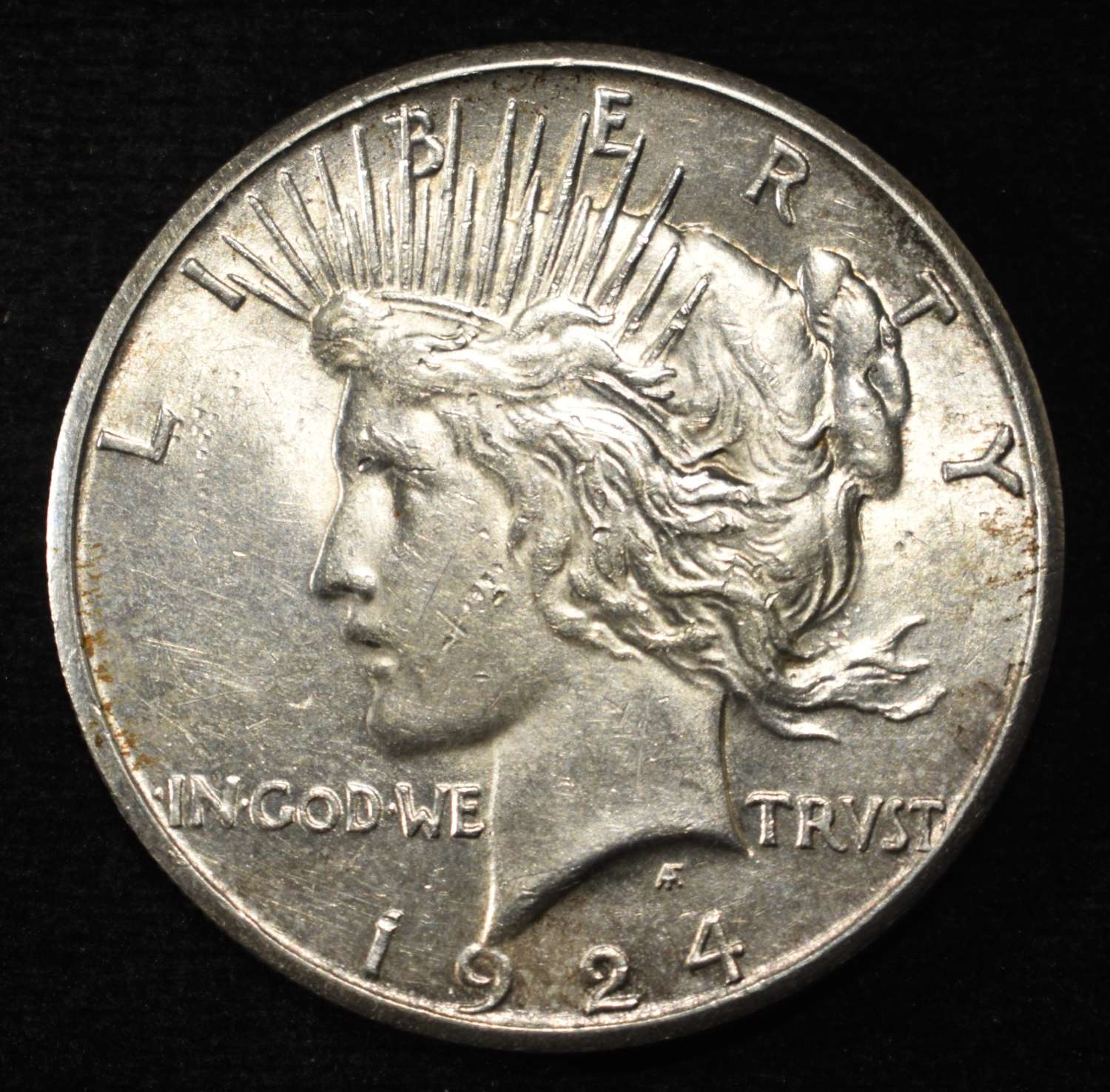 1924-S PEACE DOLLAR AU/BU