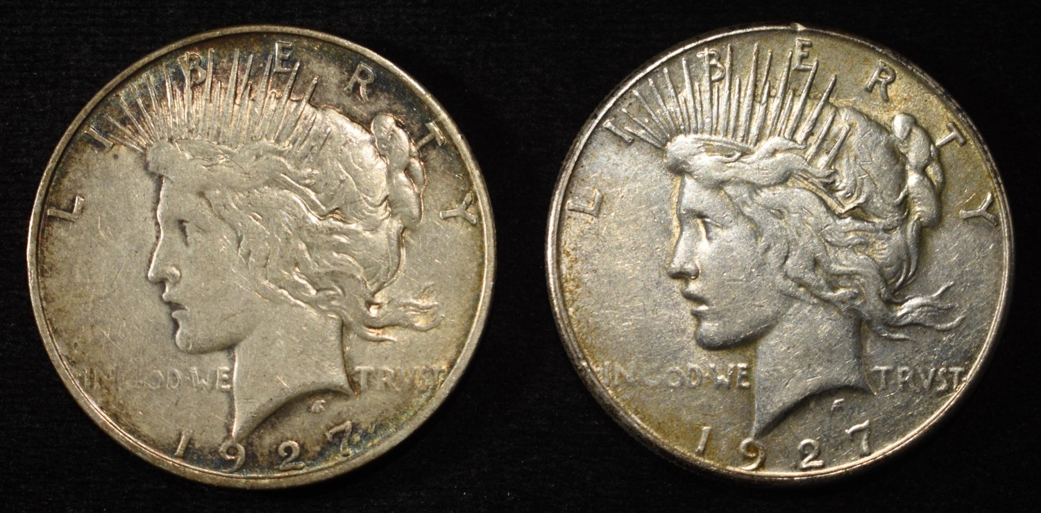 1927-D,S PEACE DOLLARS
