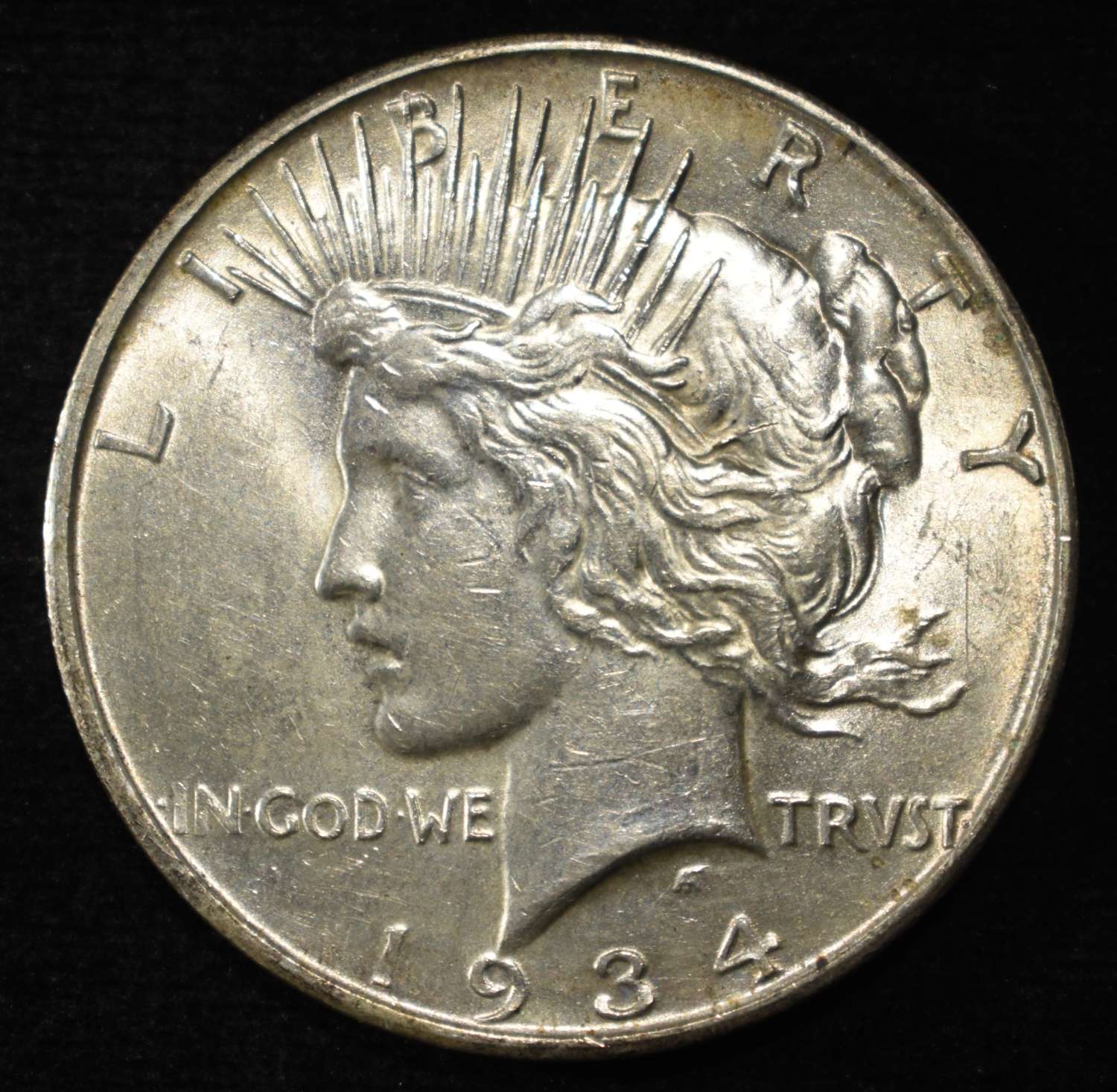1934-D PEACE DOLLAR CH AU