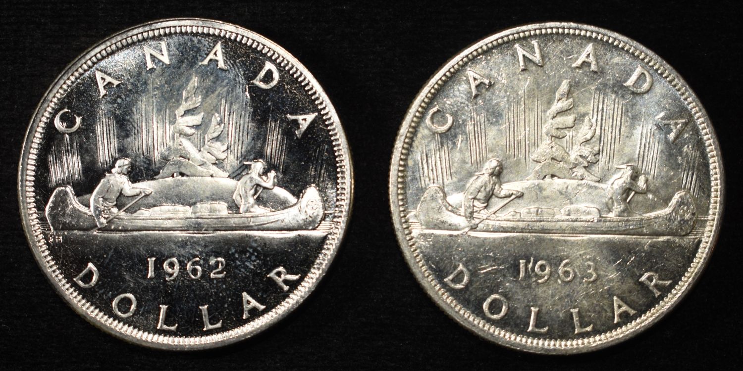 (2)80% SILVER CANADIAN DOLLARS