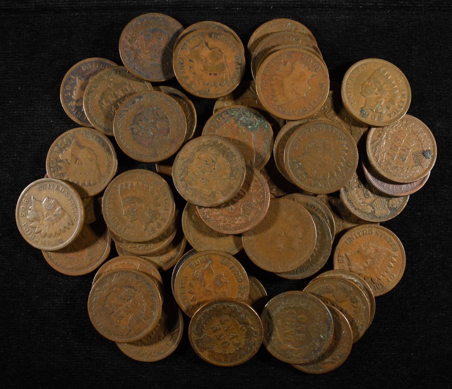 (50) INDIAN CENTS