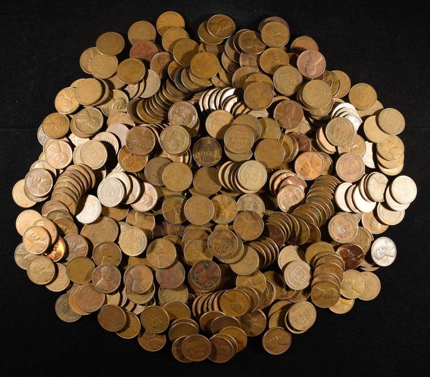 (500) WHEAT CENTS: MIXED DATES