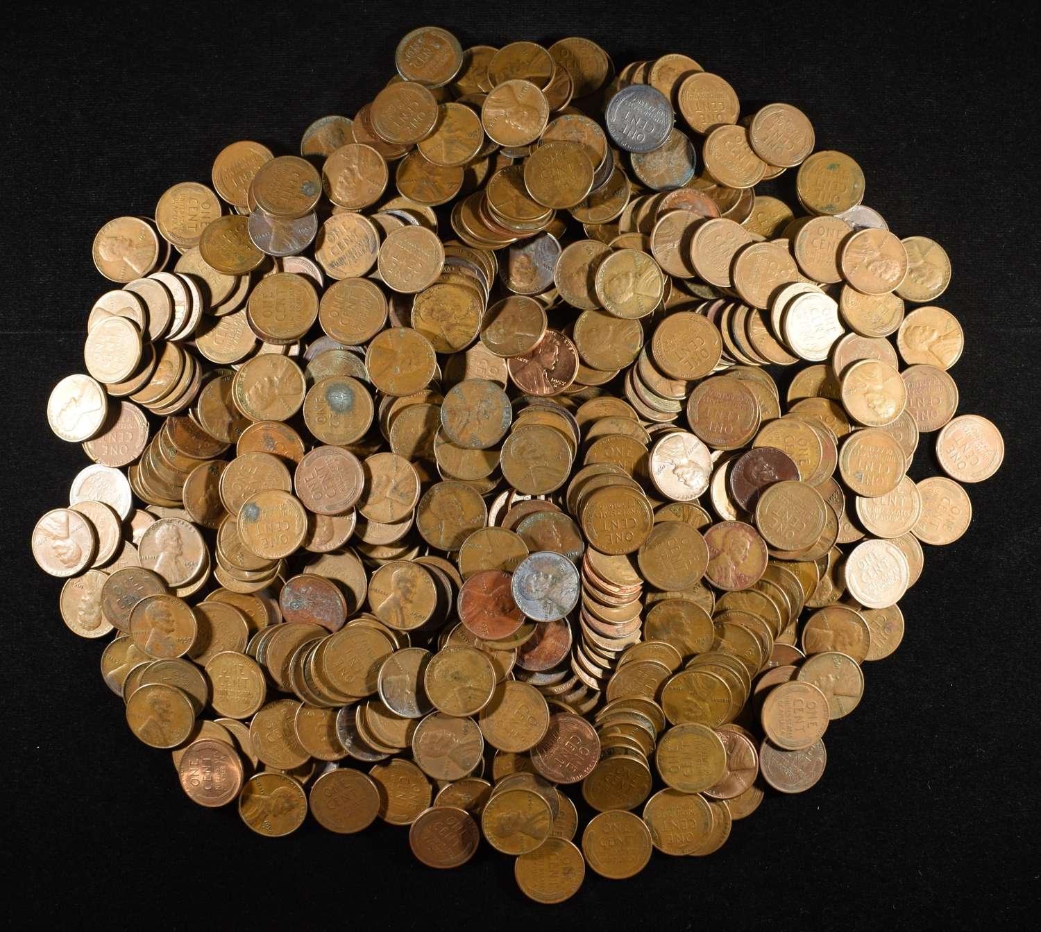 (500) 40'S & 50'S WHEAT CENTS