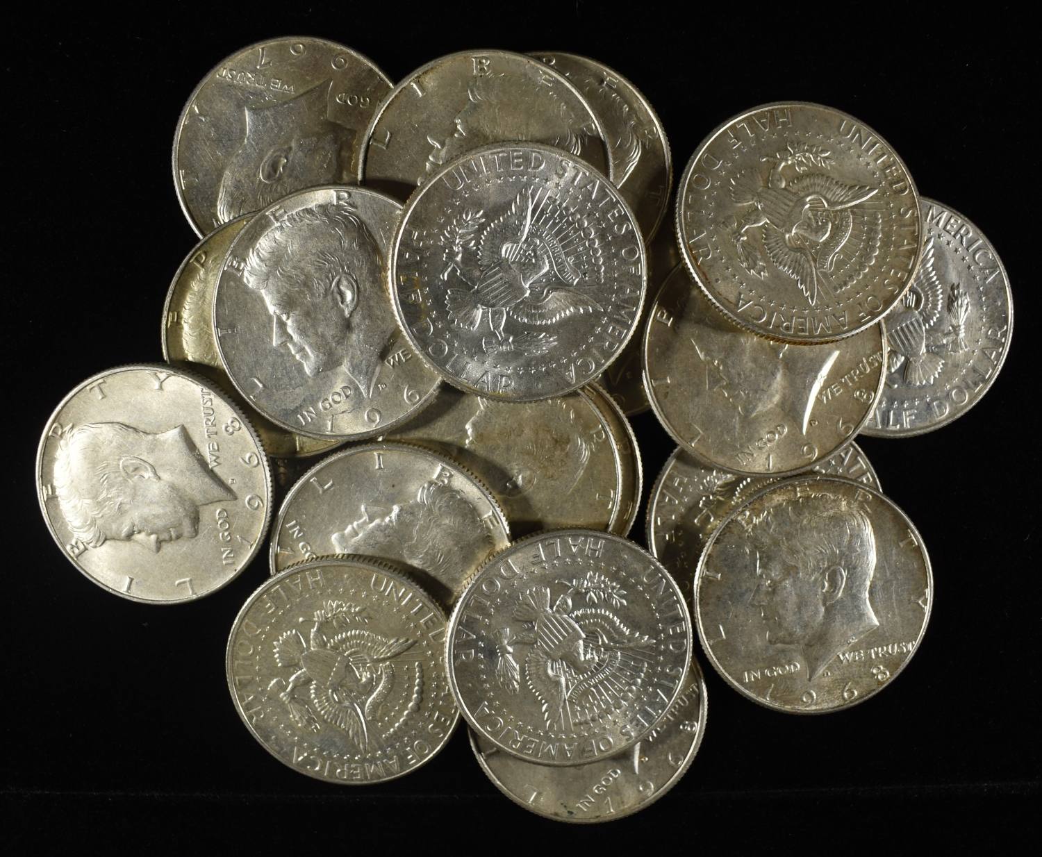 (20) 40% SILVER KENNEDY HALF DOLLARS