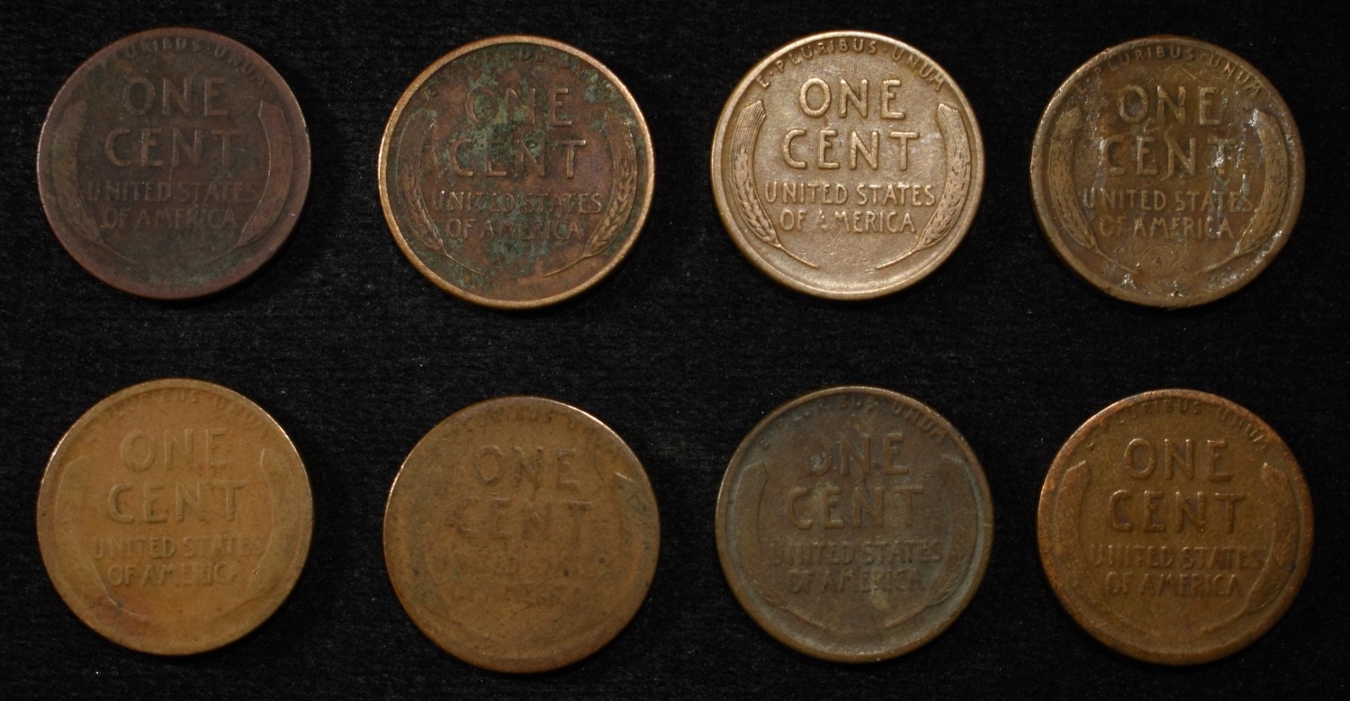 8 NICE EARLY SEMIKEY WHEAT CENTS