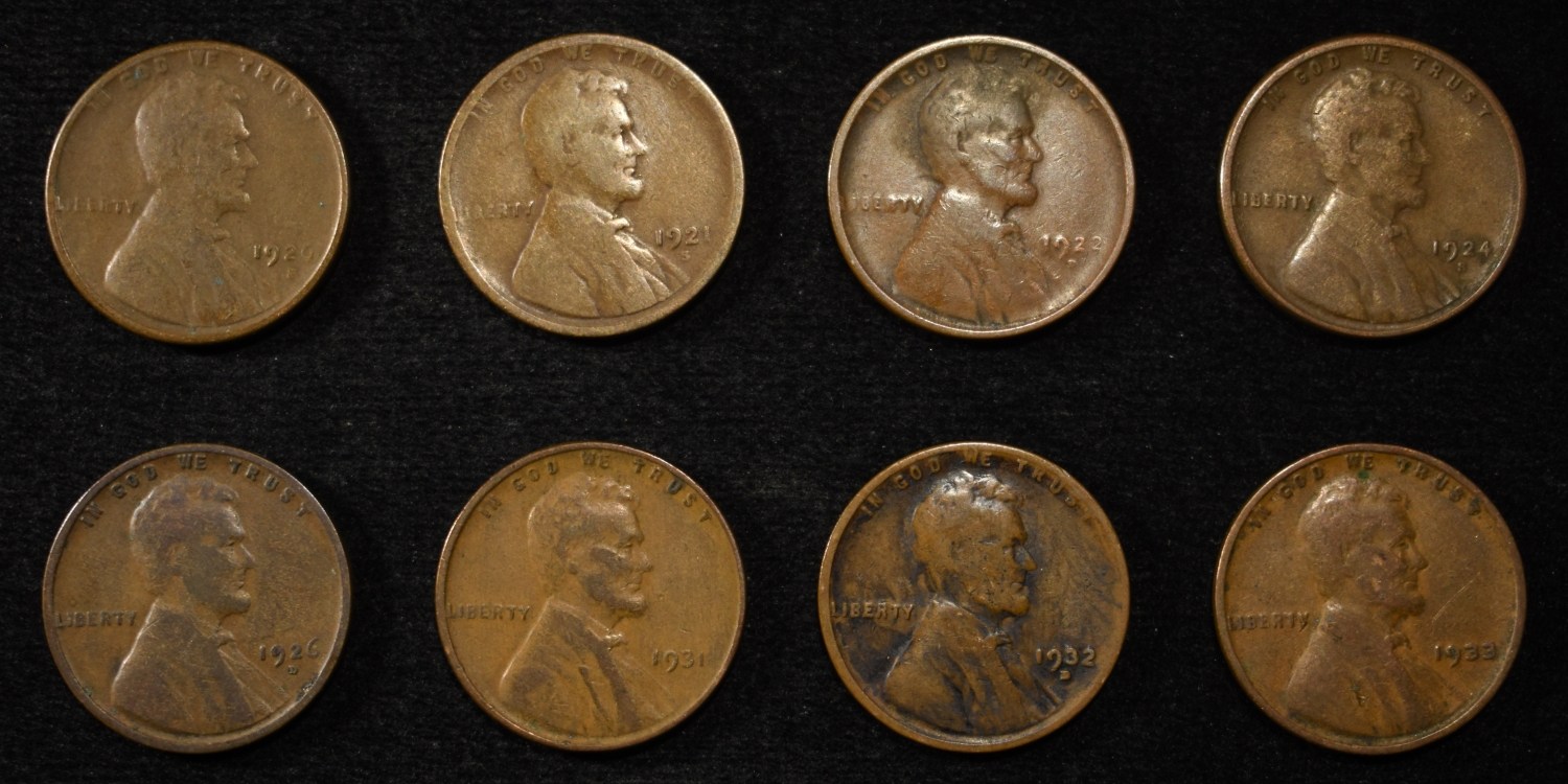 8 NICE EARLY SEMIKEY WHEAT CENTS