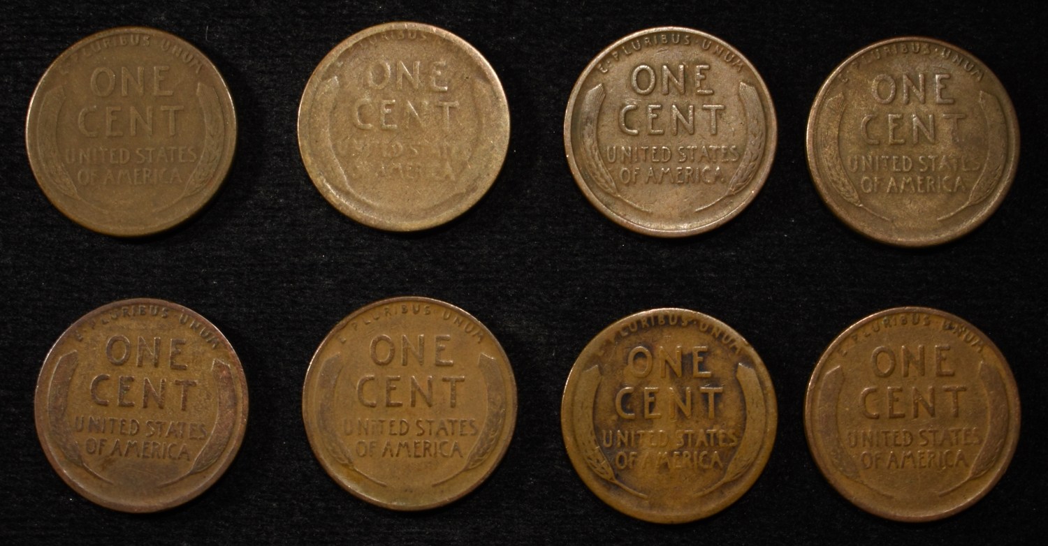 8 NICE EARLY SEMIKEY WHEAT CENTS