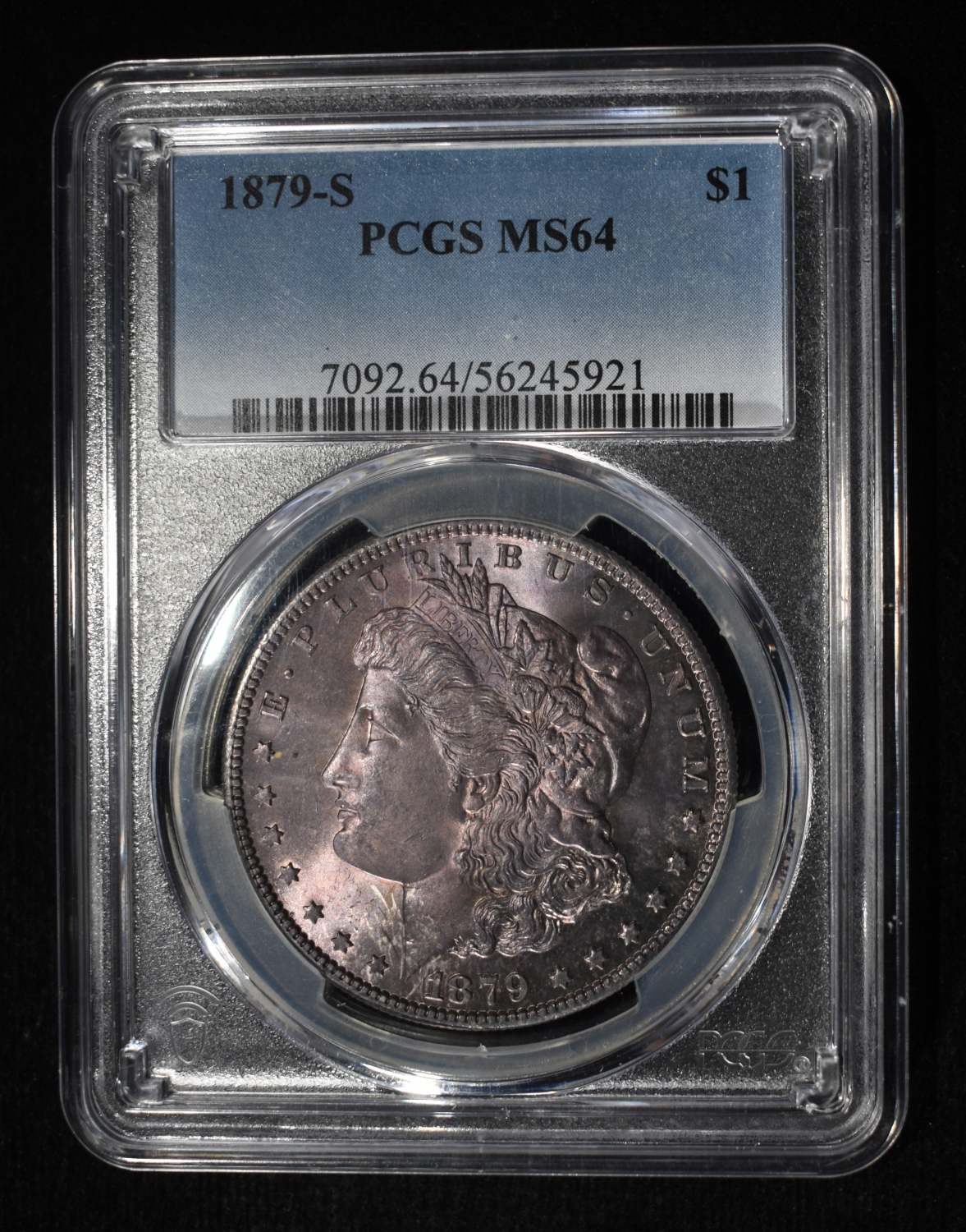 1879-S MORGAN DOLLAR PCGS MS-64