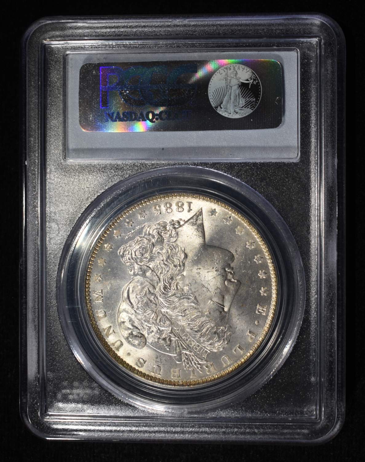 1885-O MORGAN DOLLAR PCGS MS-64 COLOR!