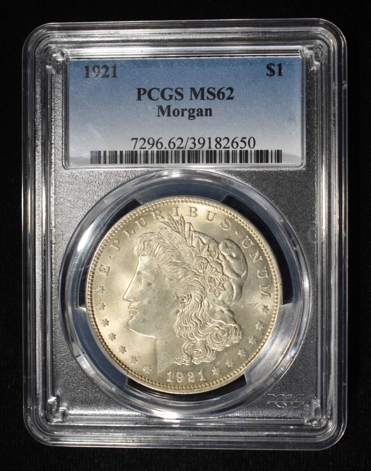1921 MORGAN DOLLAR PCGS MS-62