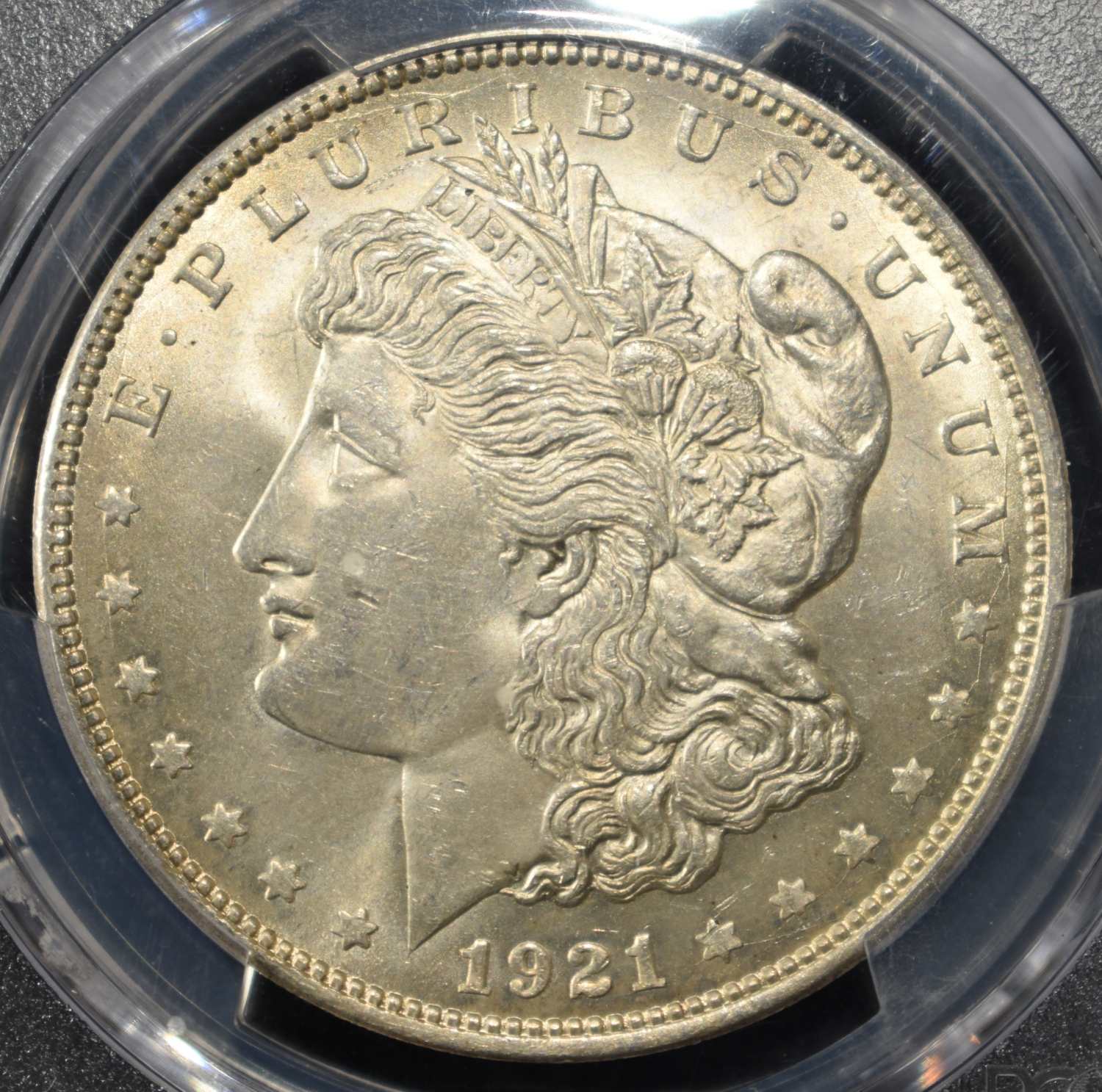 1921 MORGAN DOLLAR PCGS MS-62