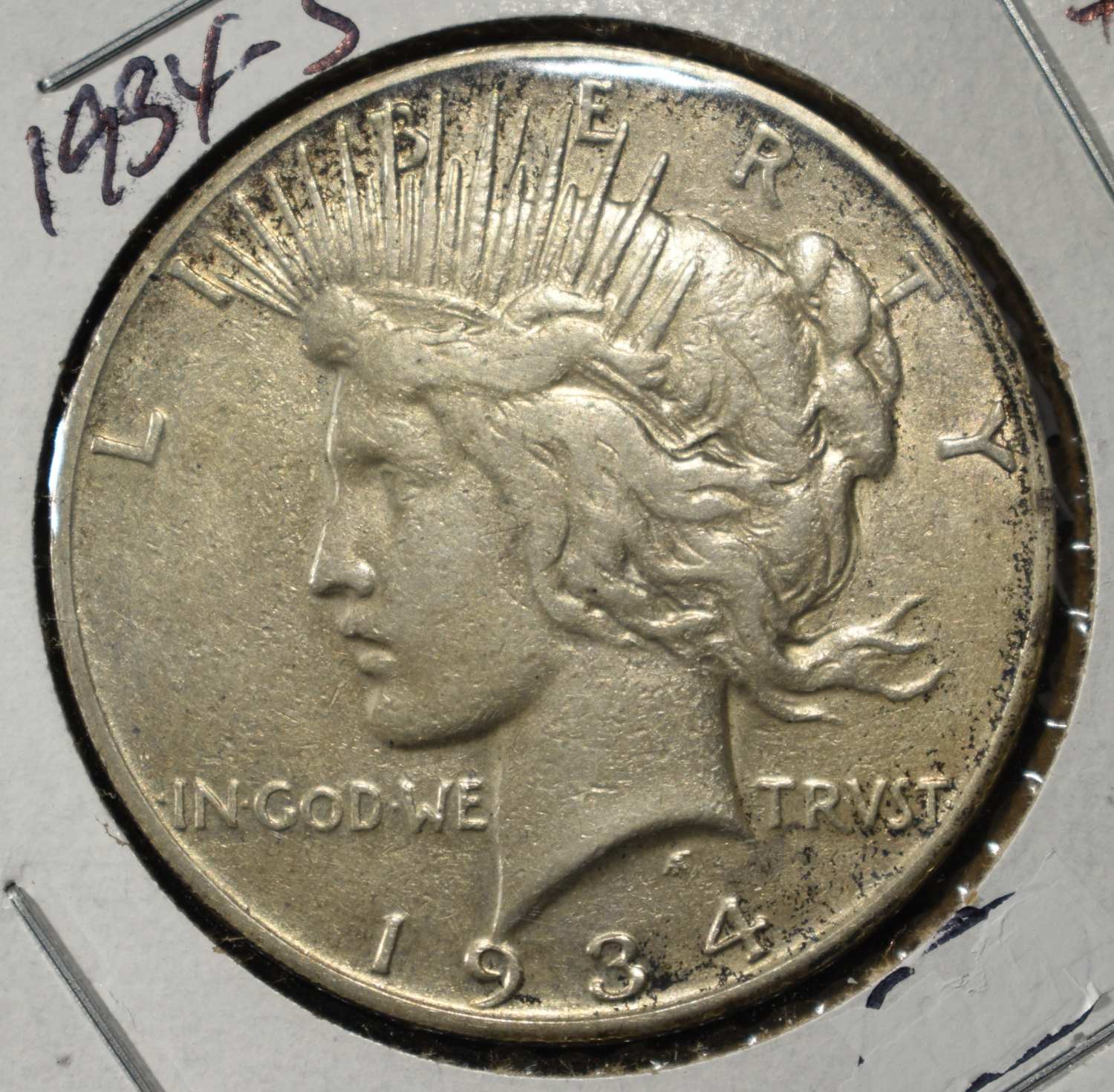 1934-S PEACE DOLLAR VF