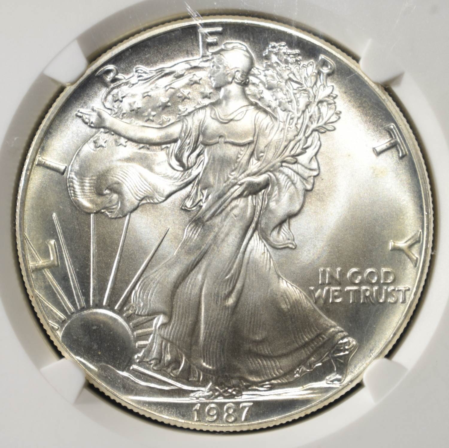 1987 AMERICAN SILVER EAGLE NGC MS 69