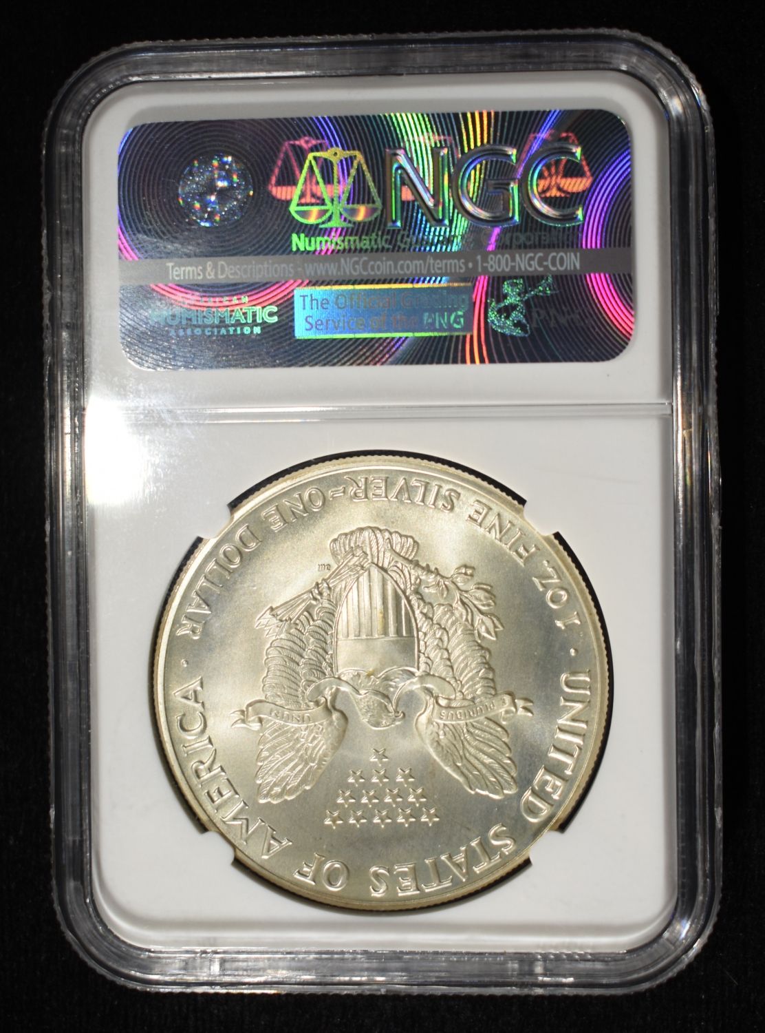 1987 AMERICAN SILVER EAGLE NGC MS 69
