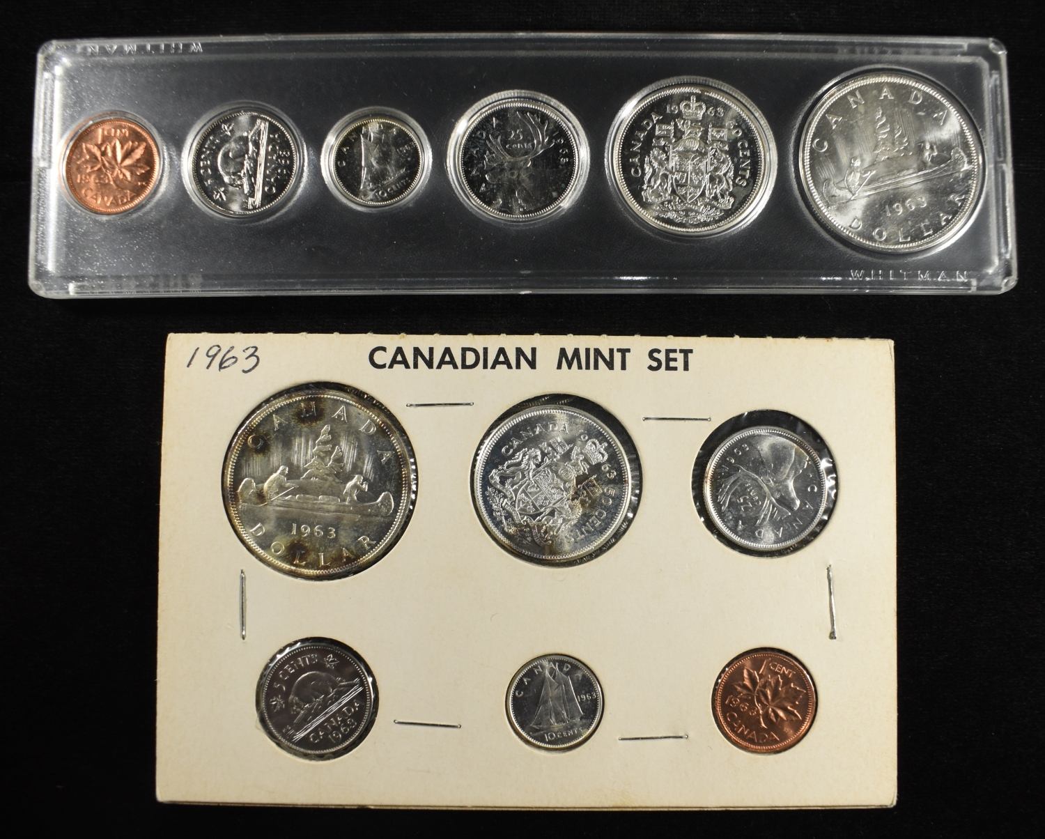 (2) 1963 CANADA PL SET