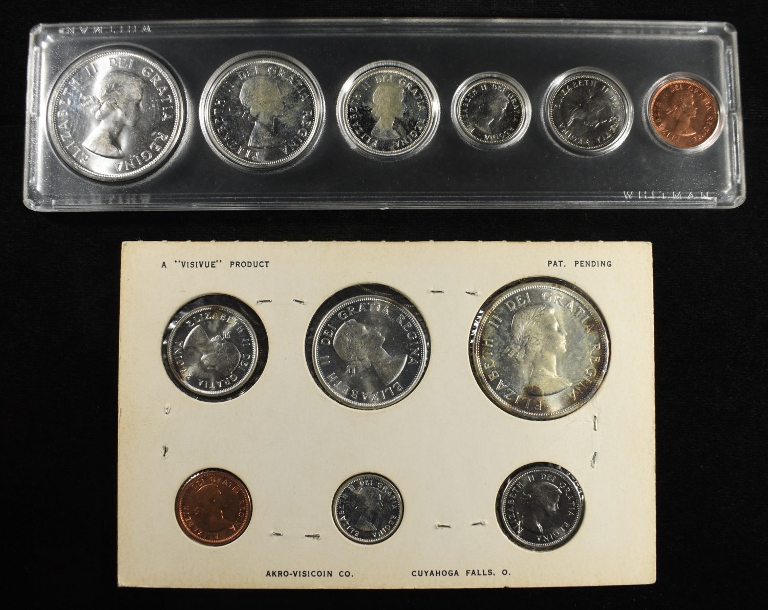 (2) 1963 CANADA PL SET
