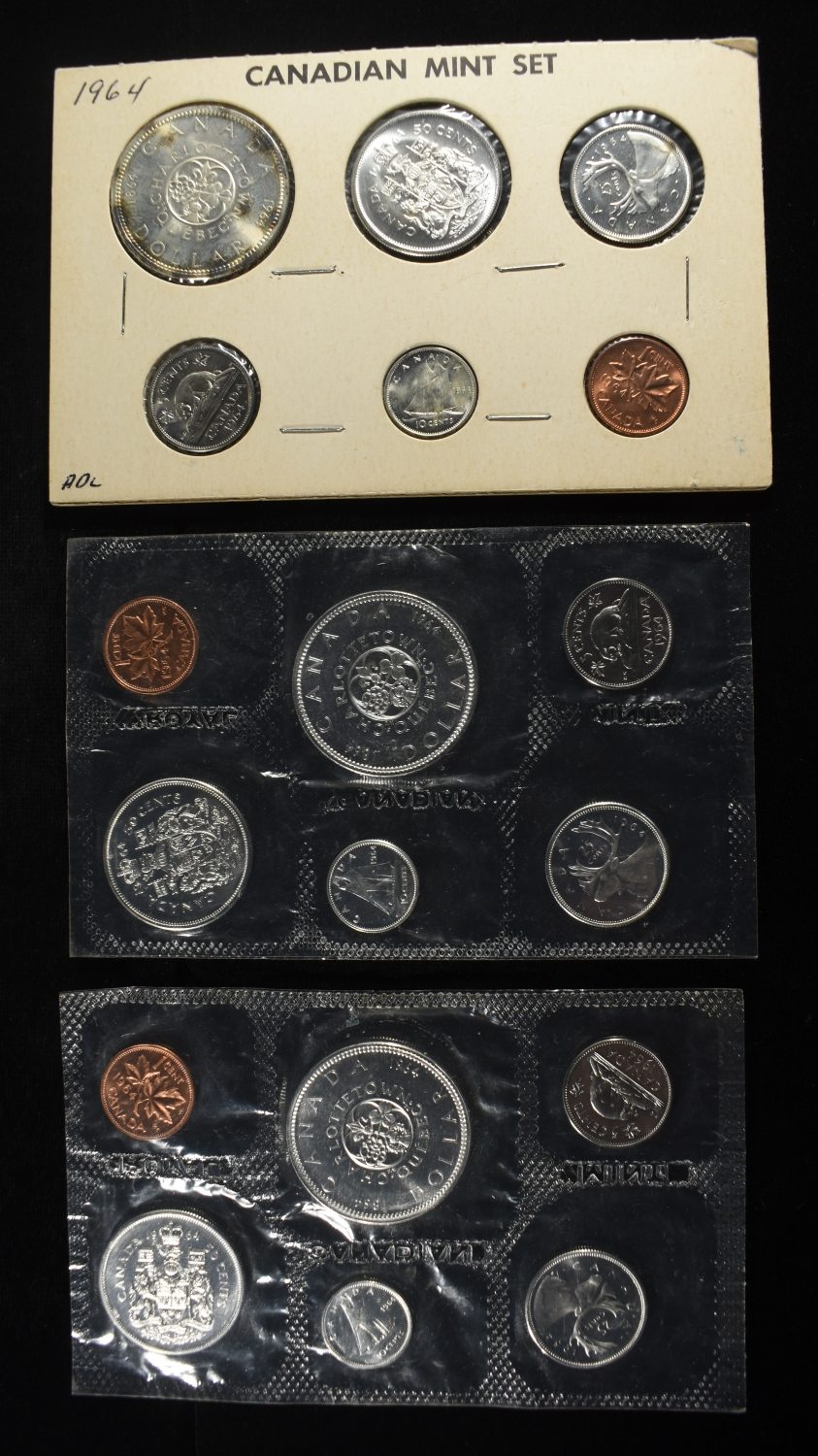 (3) 1964 CANADA PL SET