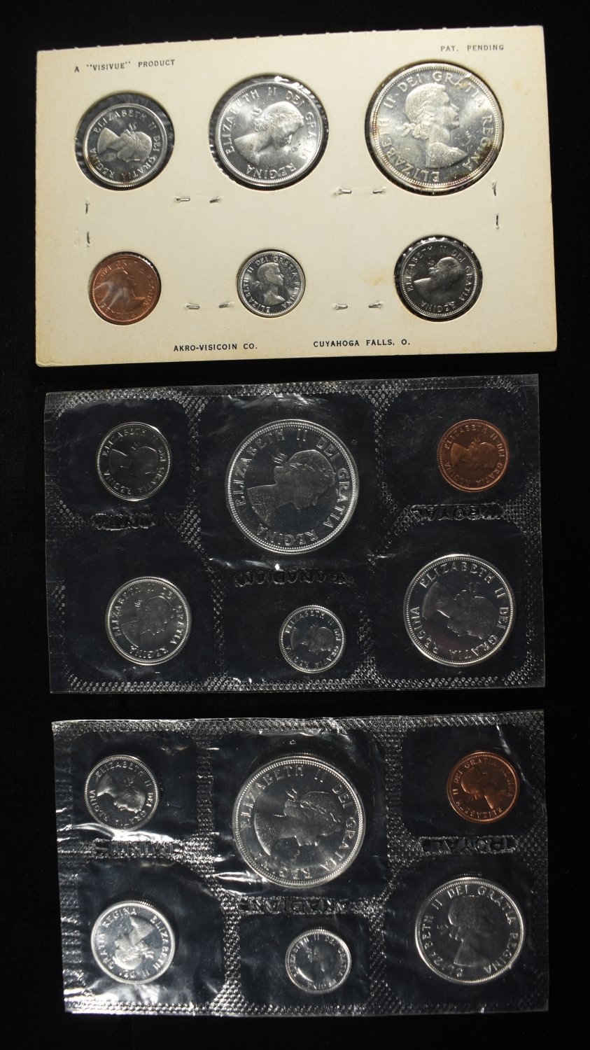 (3) 1964 CANADA PL SET