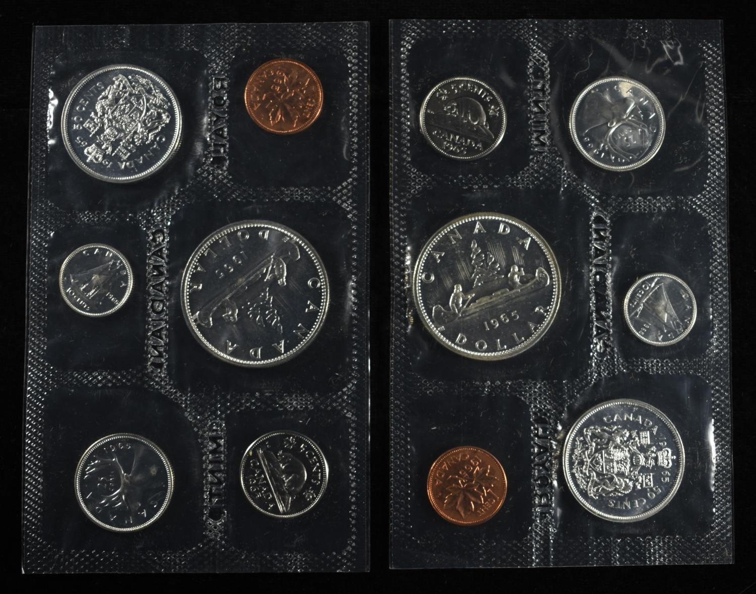 (2) 1965 CANADA PL SET