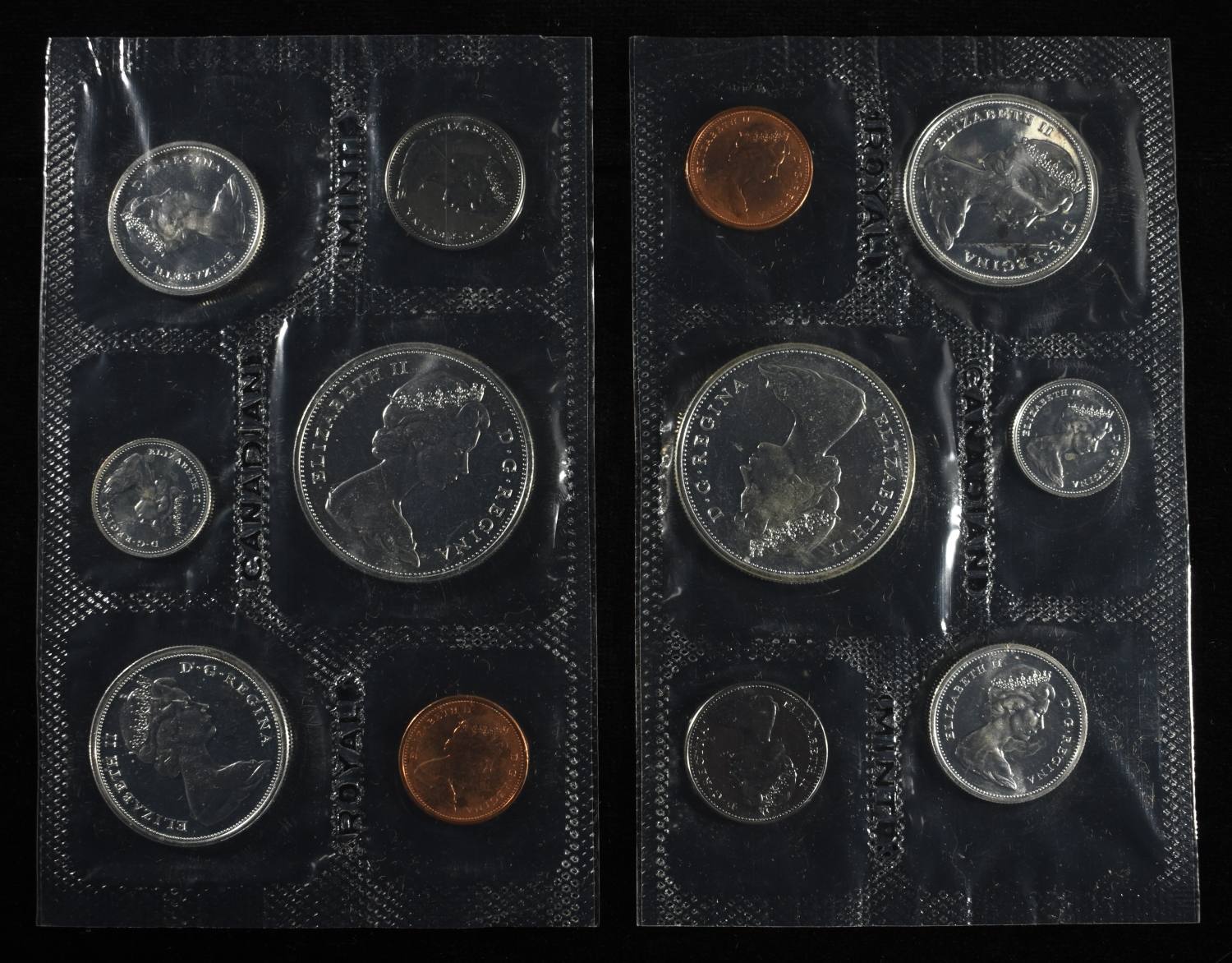 (2) 1965 CANADA PL SET