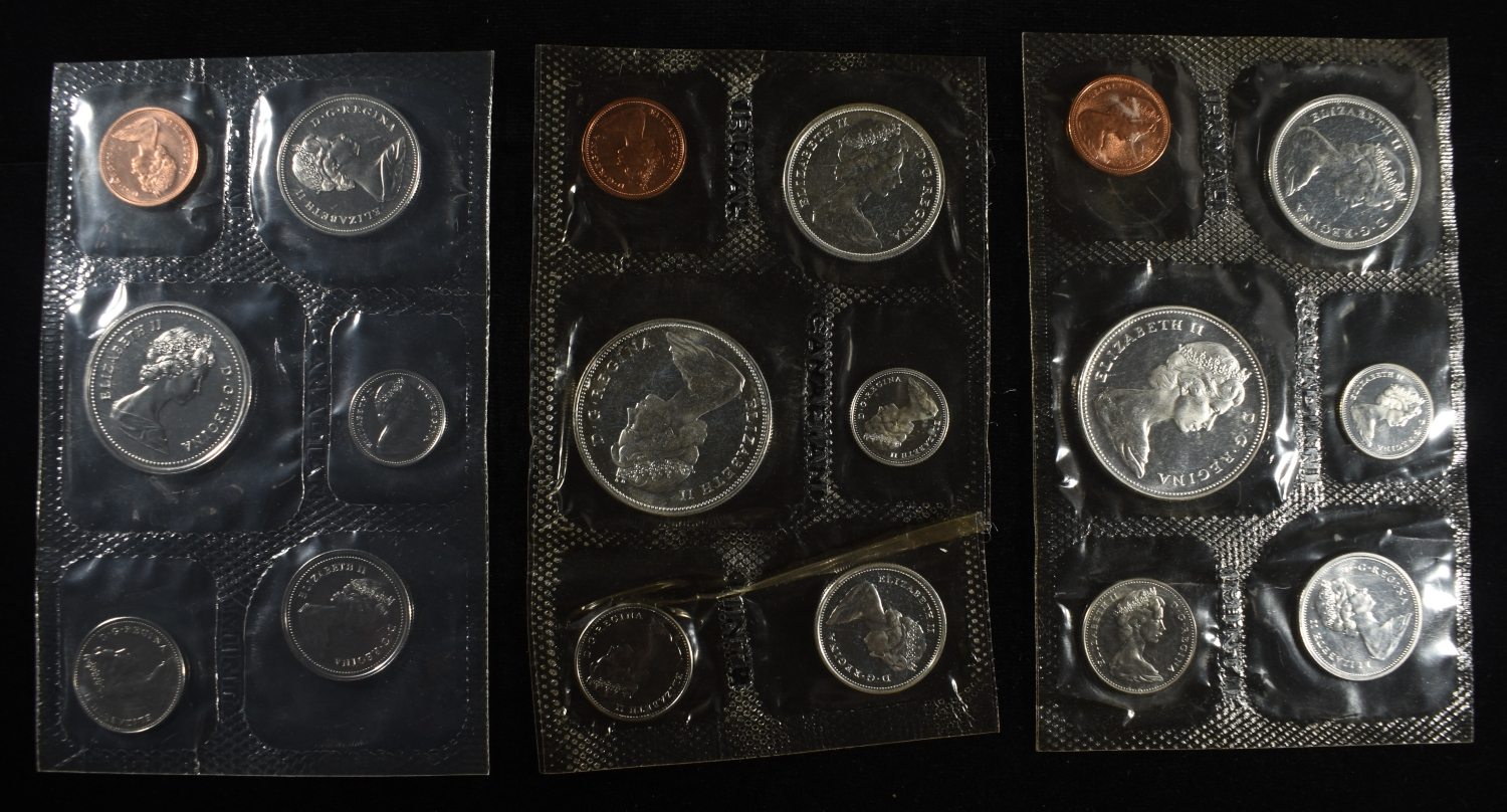 1973 & (2) 1966 CANADA PL SET