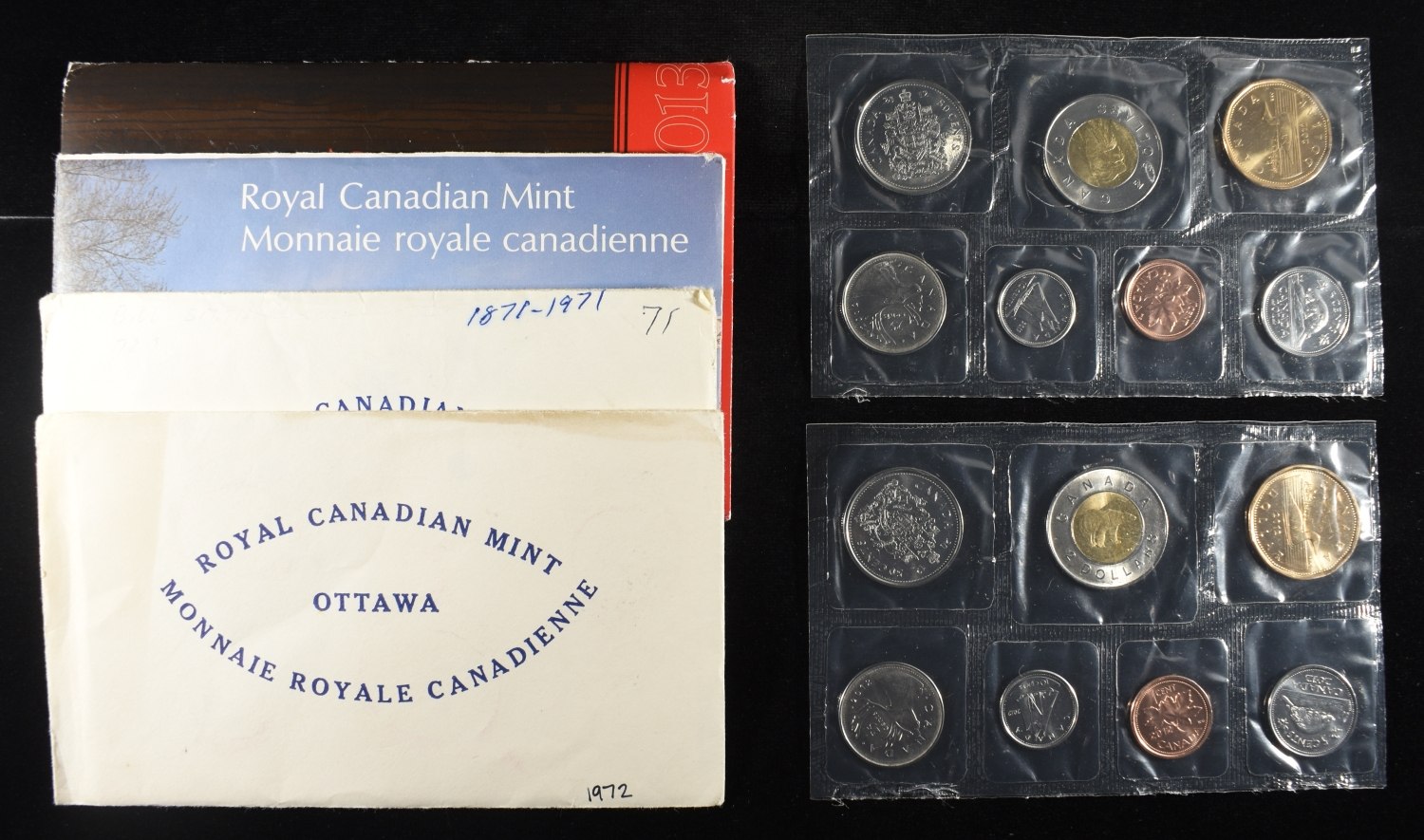 1977, 1971, 1972, 2012 & 2013 CANADIAN SETS