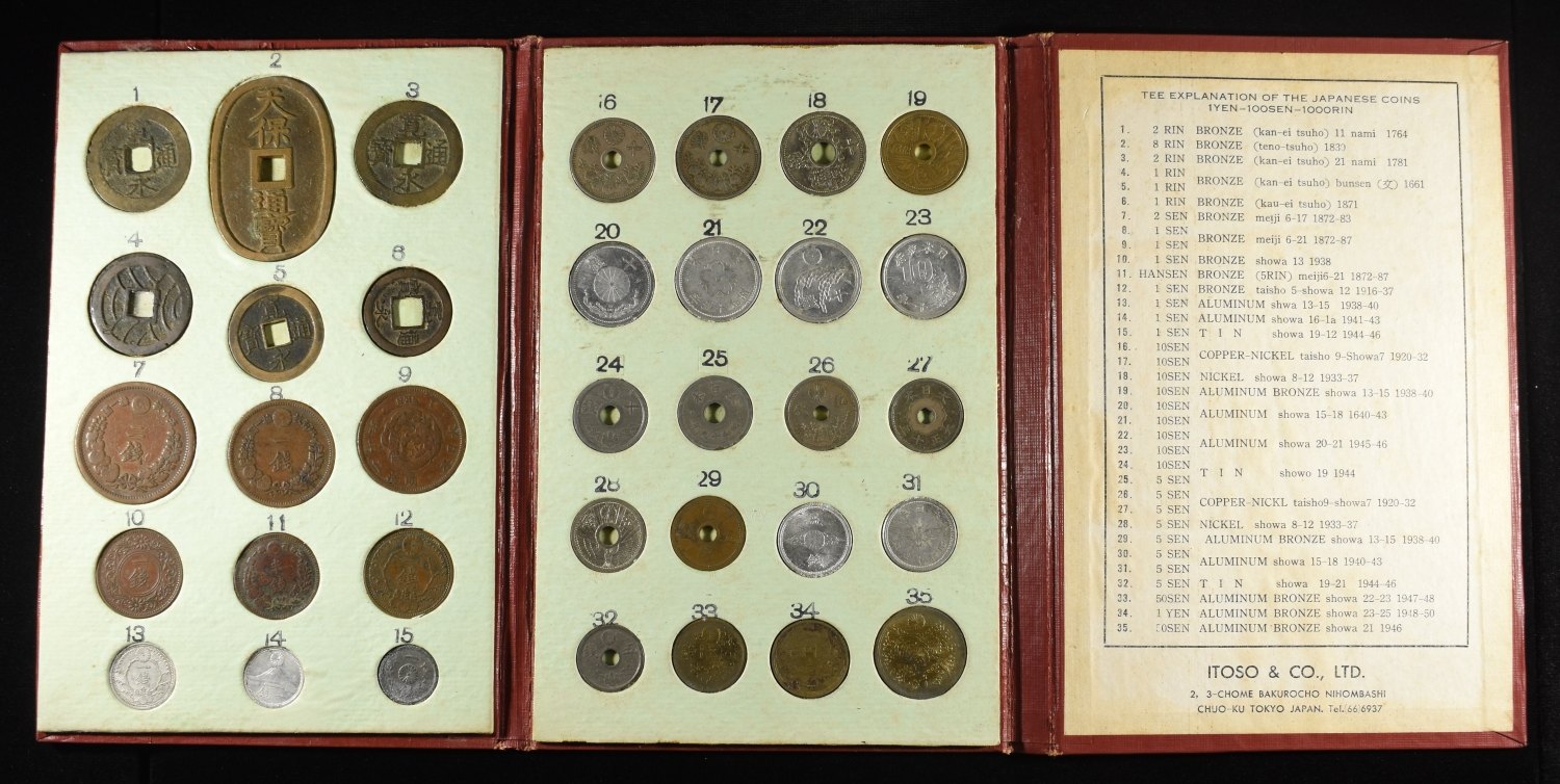 JAPANESE COIN COLLECTION 57-COINS