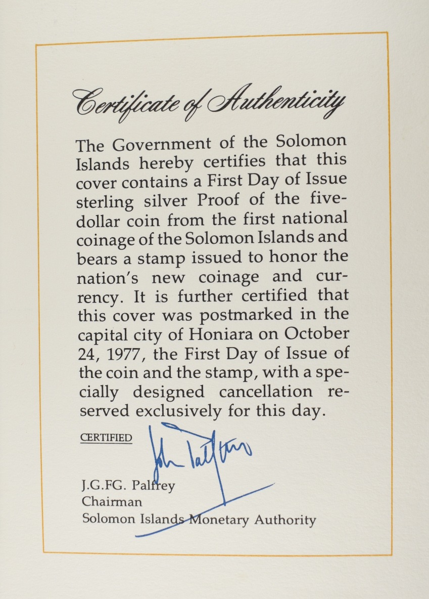 1978 PROOF SET & 1977 $5 SOLOMAN ISLAND PROOF COIN
