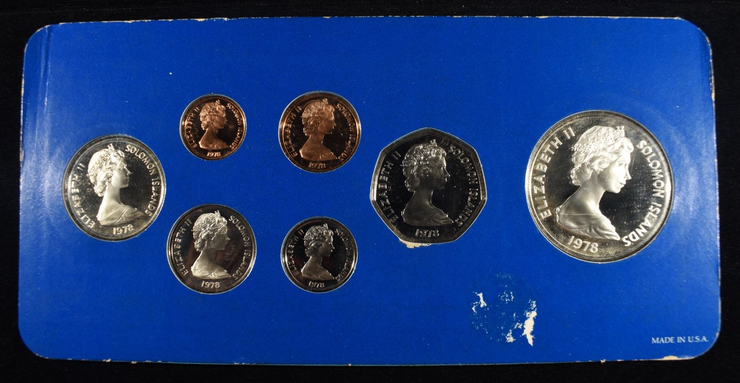 1978 PROOF SET & 1977 $5 SOLOMAN ISLAND PROOF COIN