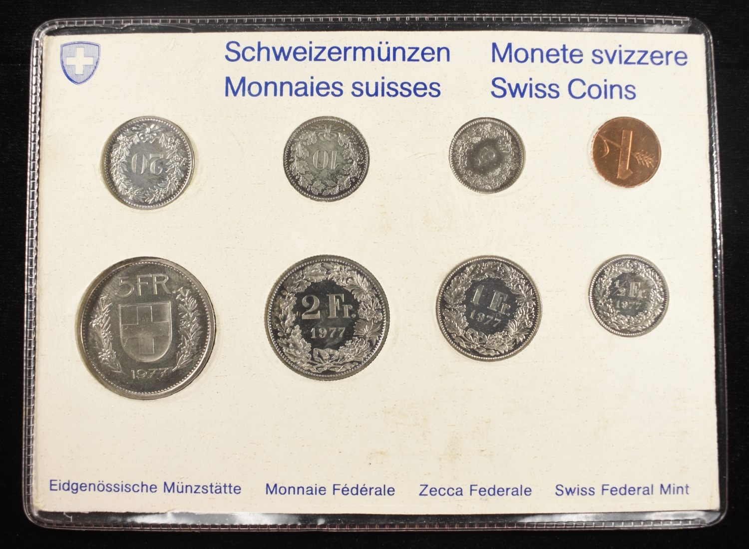 1977-1980 SWISS 8-COIN SETS
