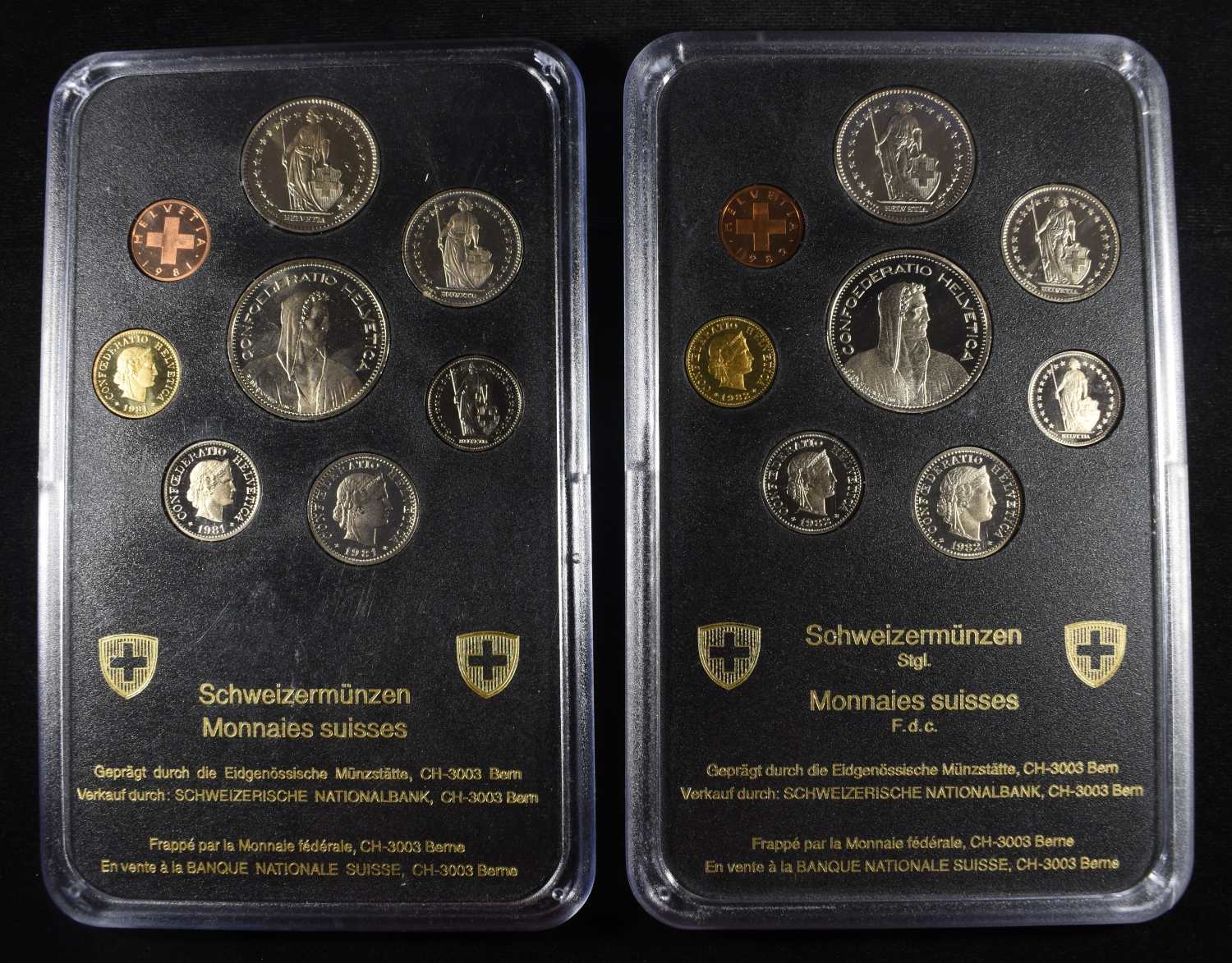 1981 & 1982 SWISS PROOF SETS