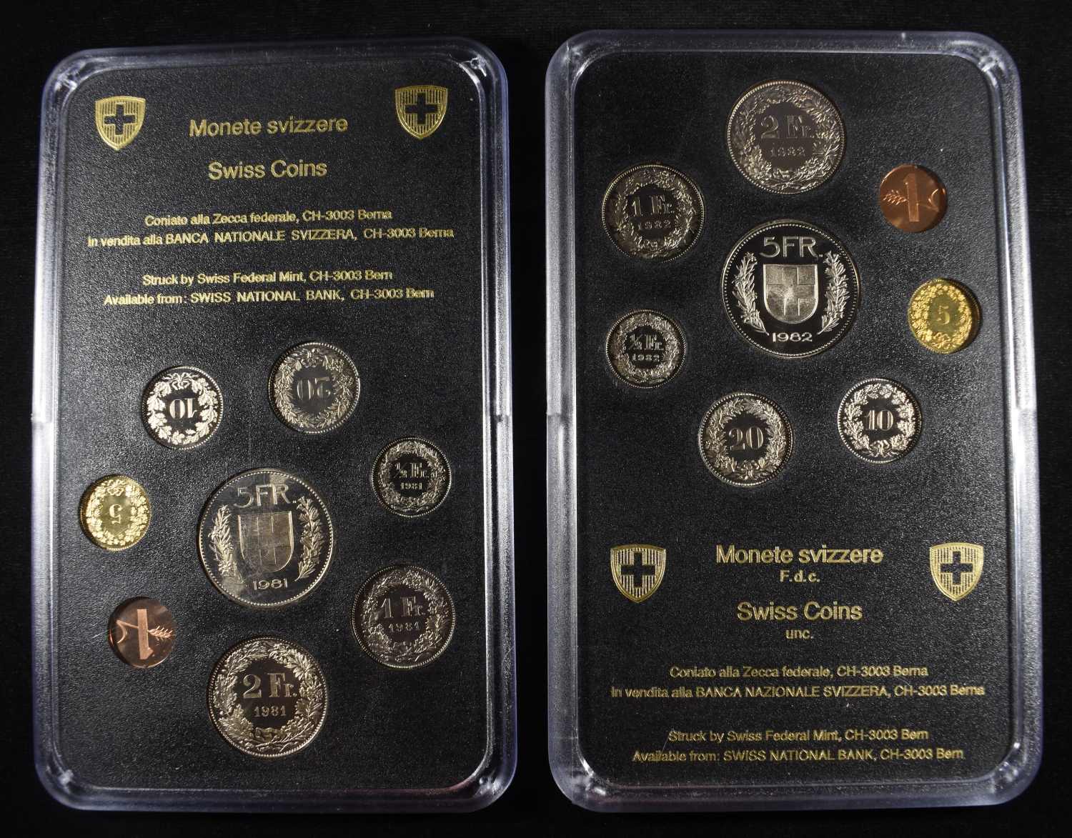 1981 & 1982 SWISS PROOF SETS
