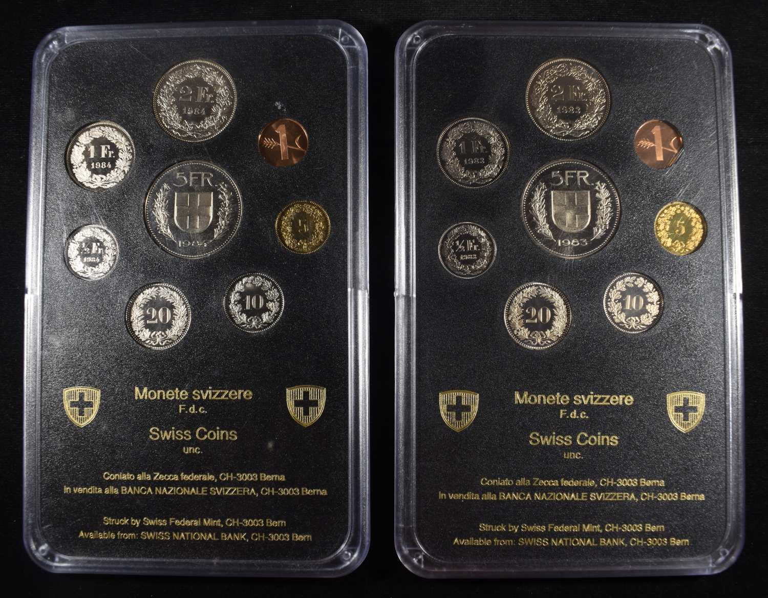 1983 & 1984 SWISS PROOF SETS